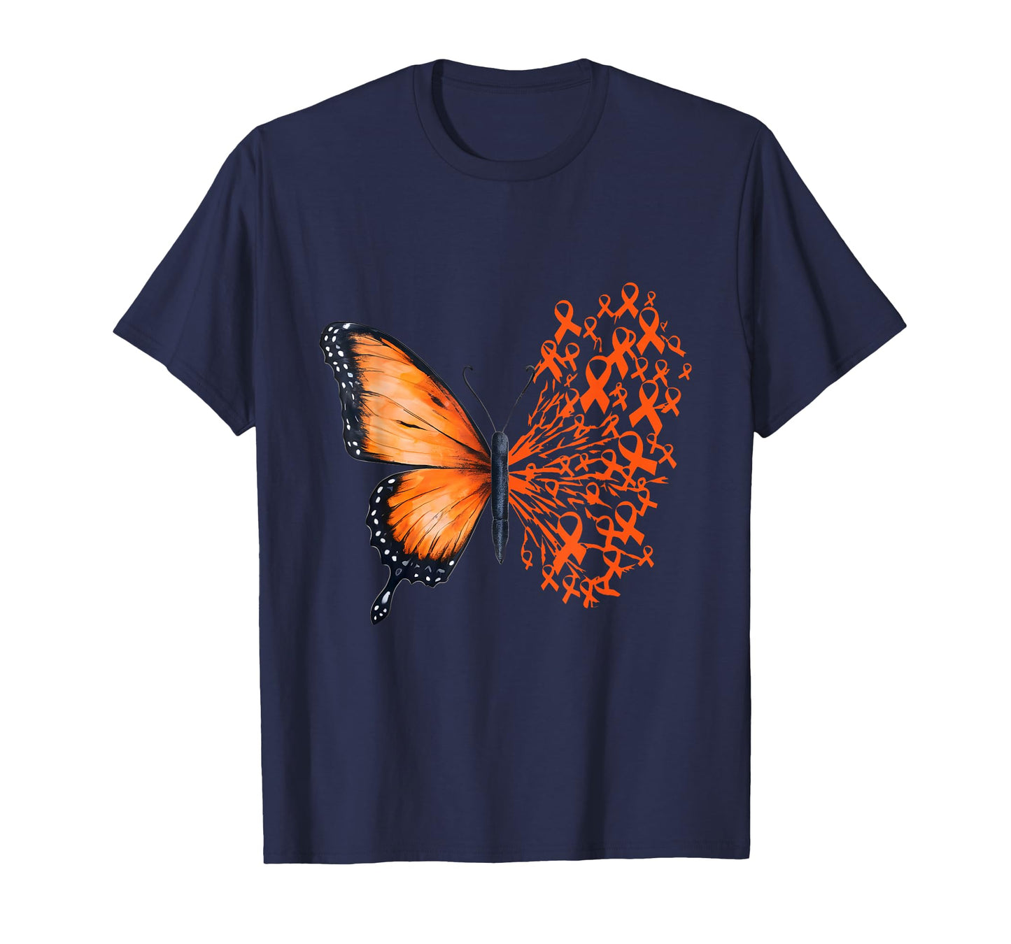 Leukemia Awareness Butterfly Orange Ribbon T-Shirt