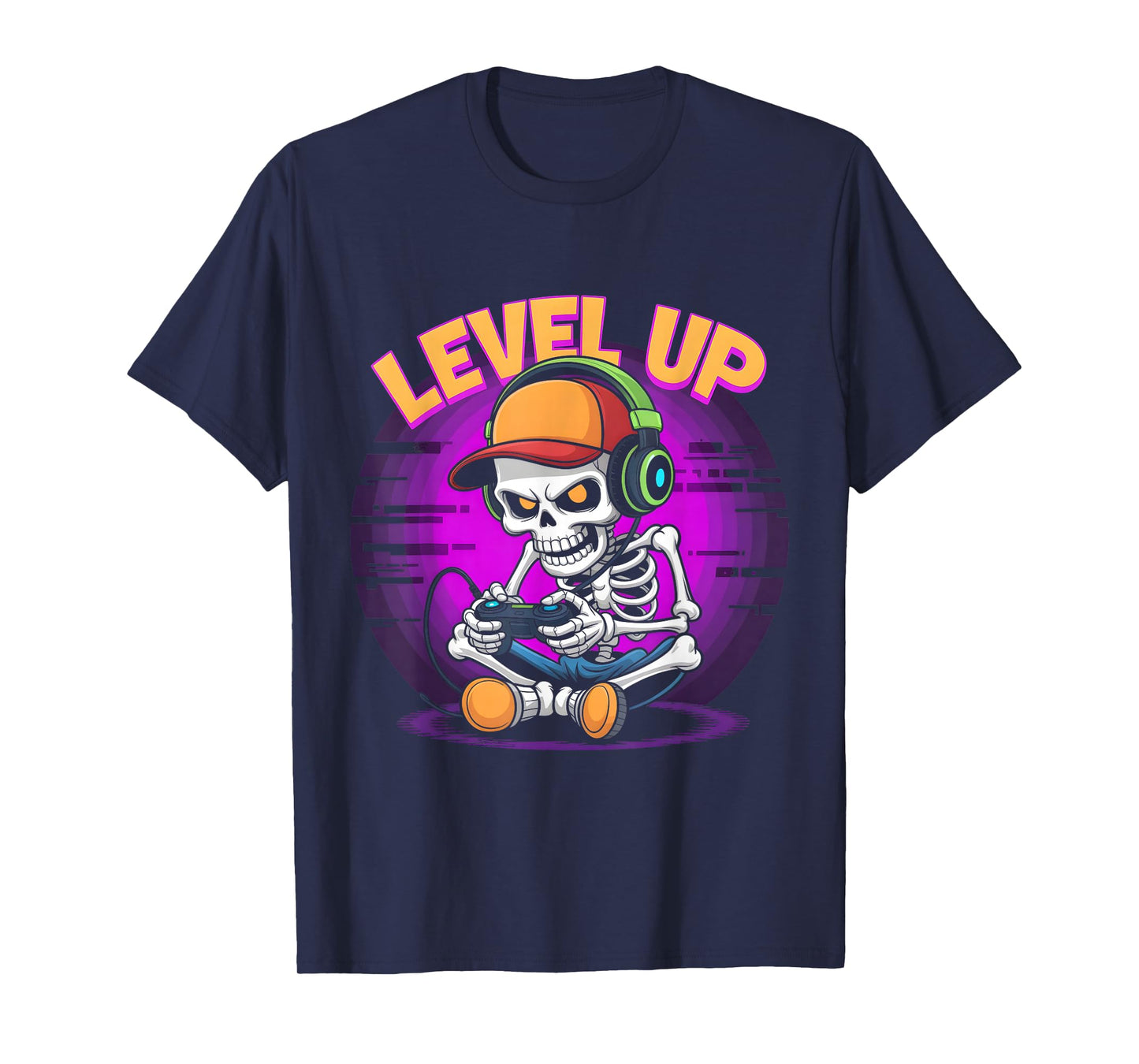 Halloween Skeleton Gamer Video Gaming Funny Gaming Skeleton T-Shirt