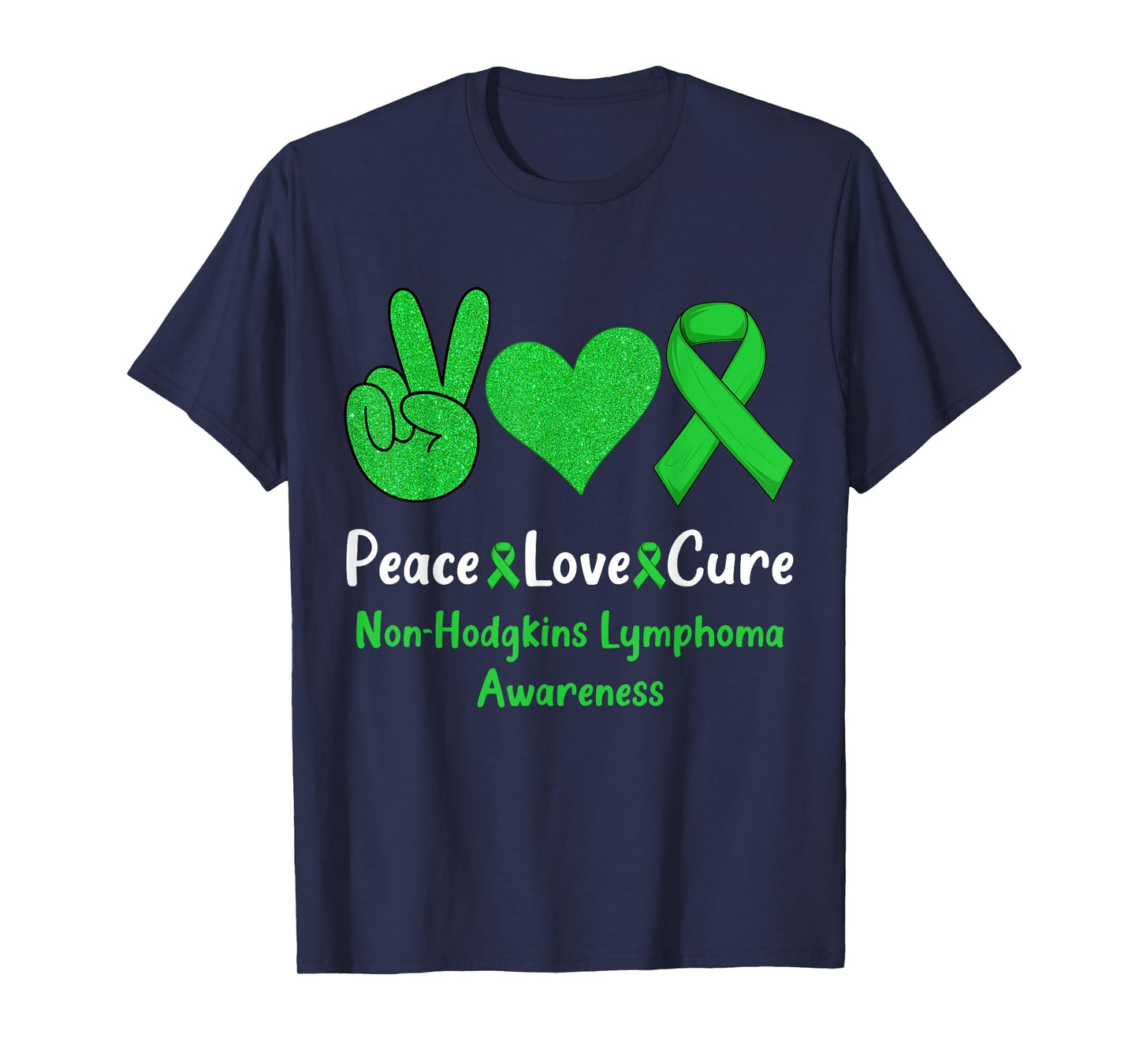 Peace Love Cure Non-Hodgkins Lymphoma Cancer Awareness Cute T-Shirt