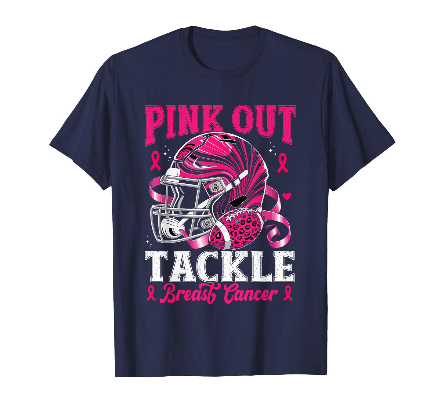 Pink Out Tackle Breast Cancer Awareness American Football T-Shirt