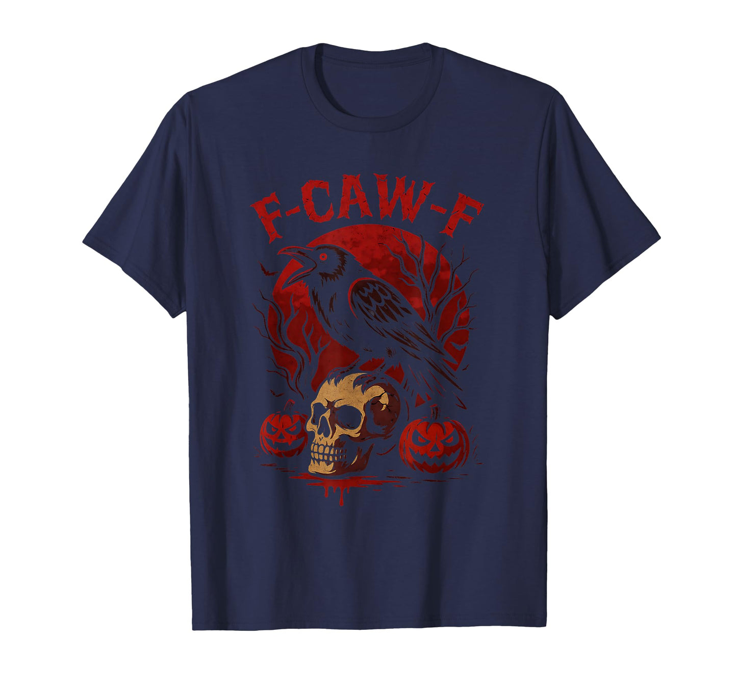 Halloween f caw f Black Bird f-caw-f Crow Women Men T-Shirt