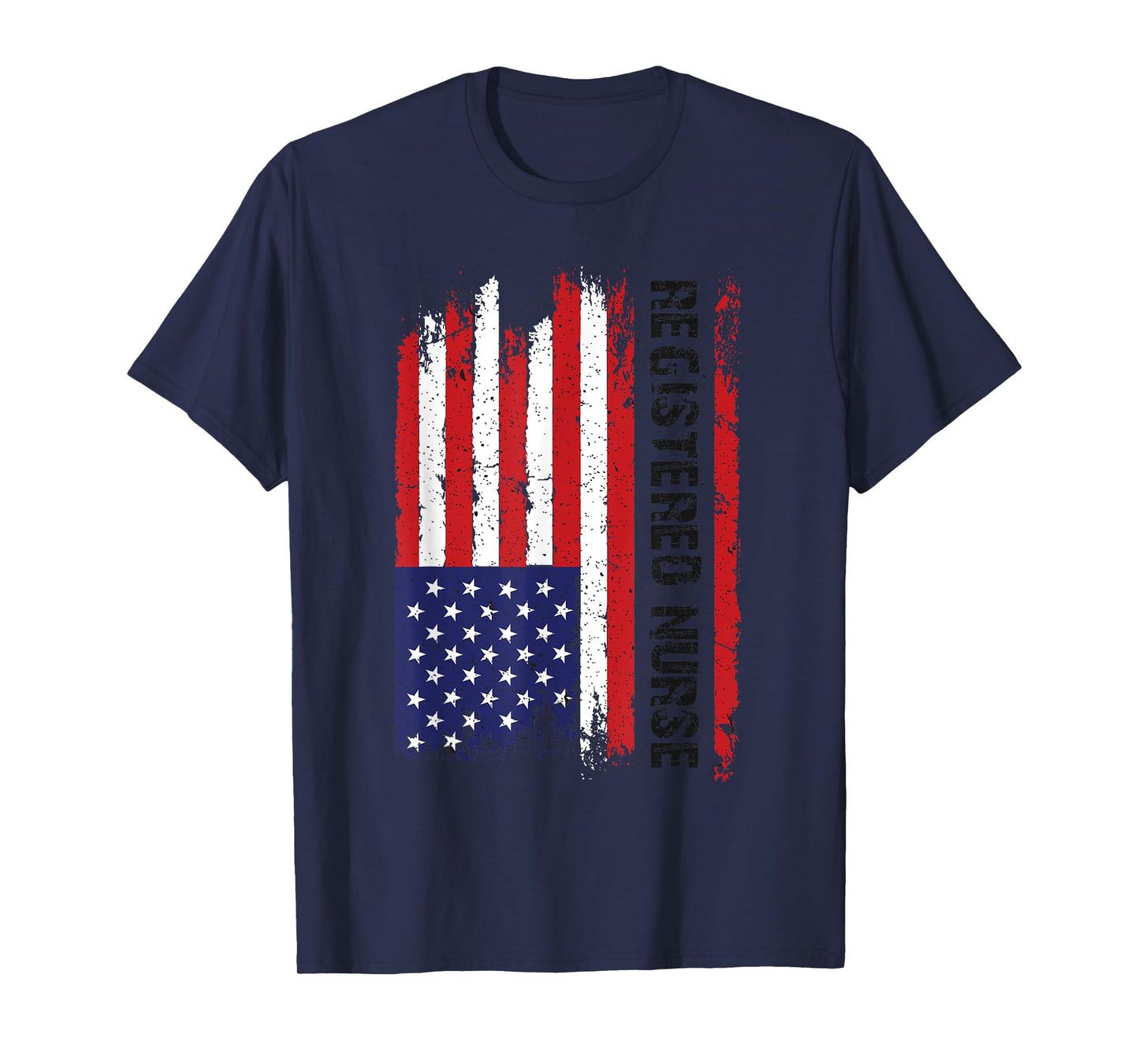 Vintage USA RN Registered Nurse American Flag Patriotic Women Men T-Shirt