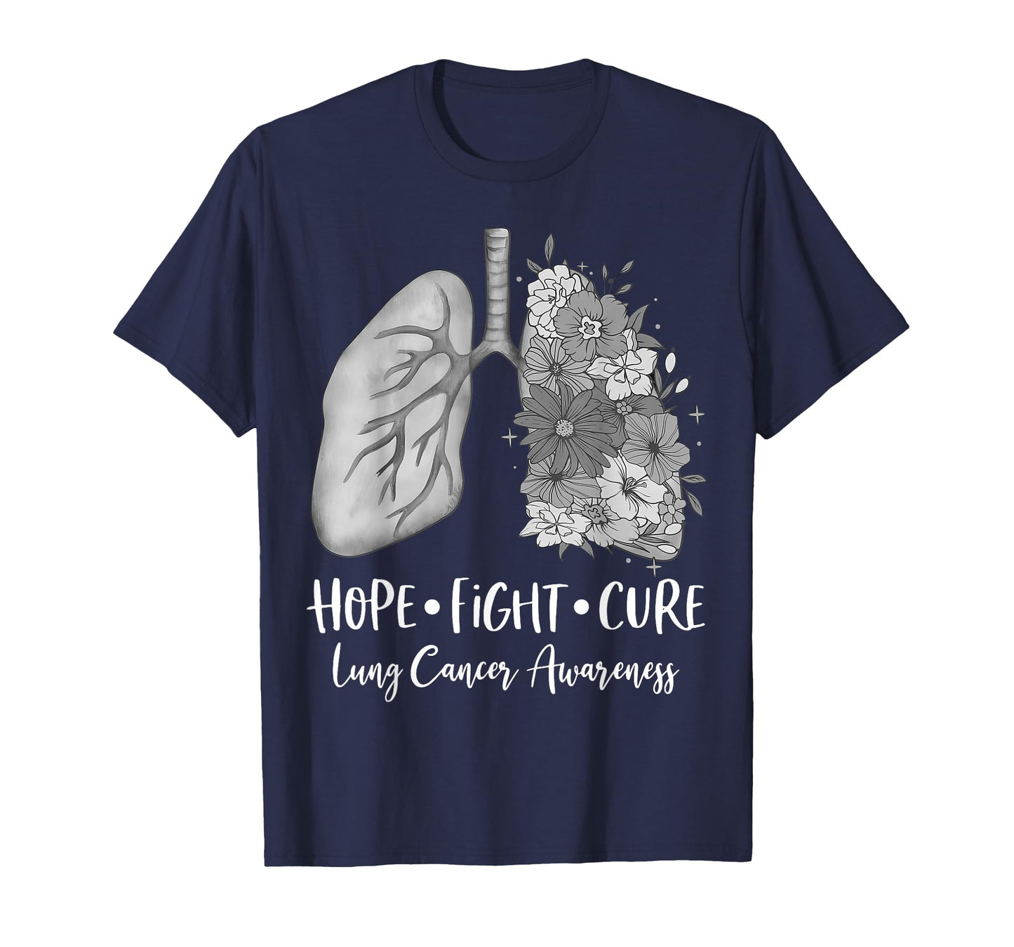 White Ribbon Faith Hope Love Support Lung Cancer Warrior T-Shirt