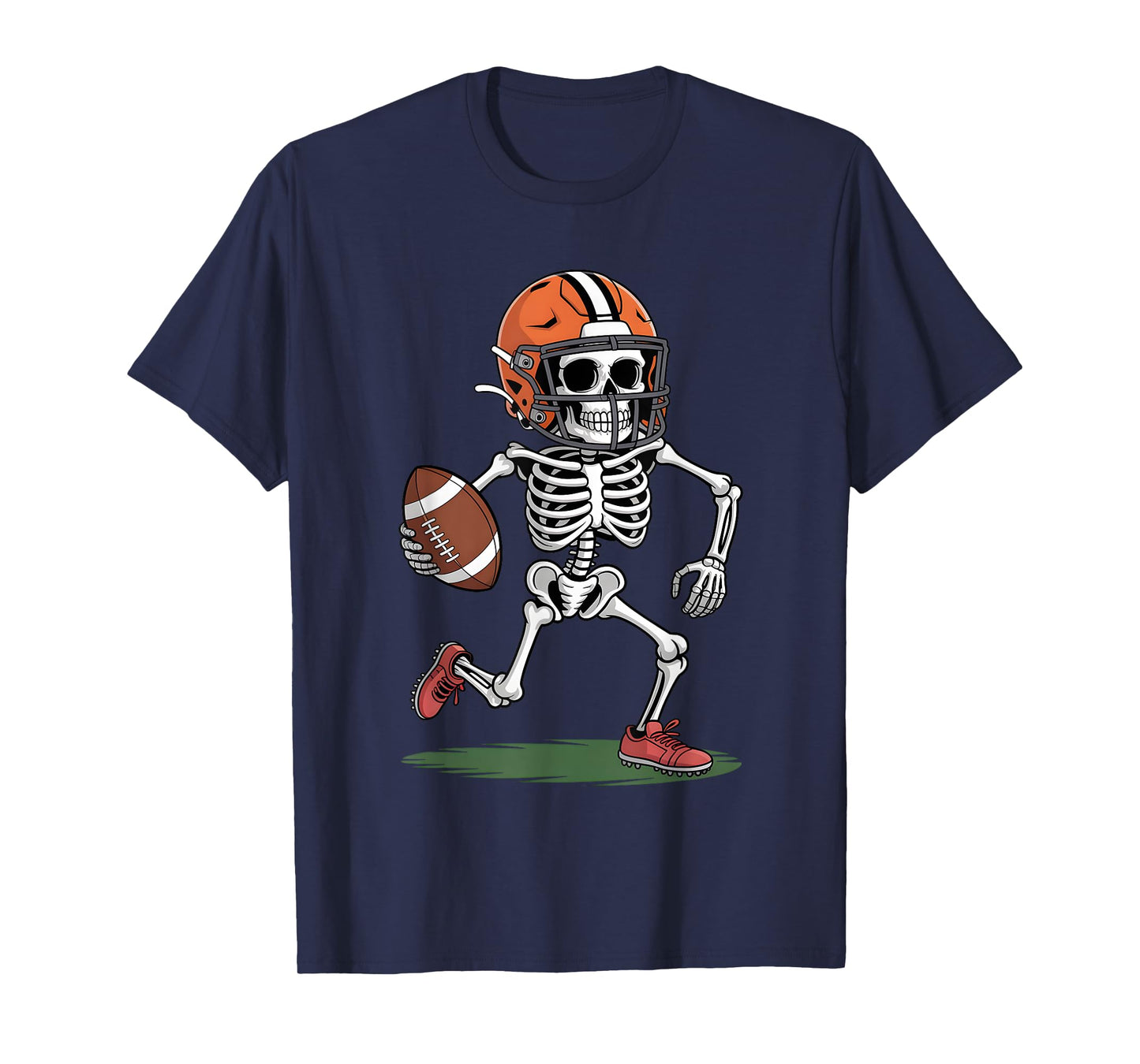 Halloween Skeleton American Football Costume Men Boys Kids T-Shirt