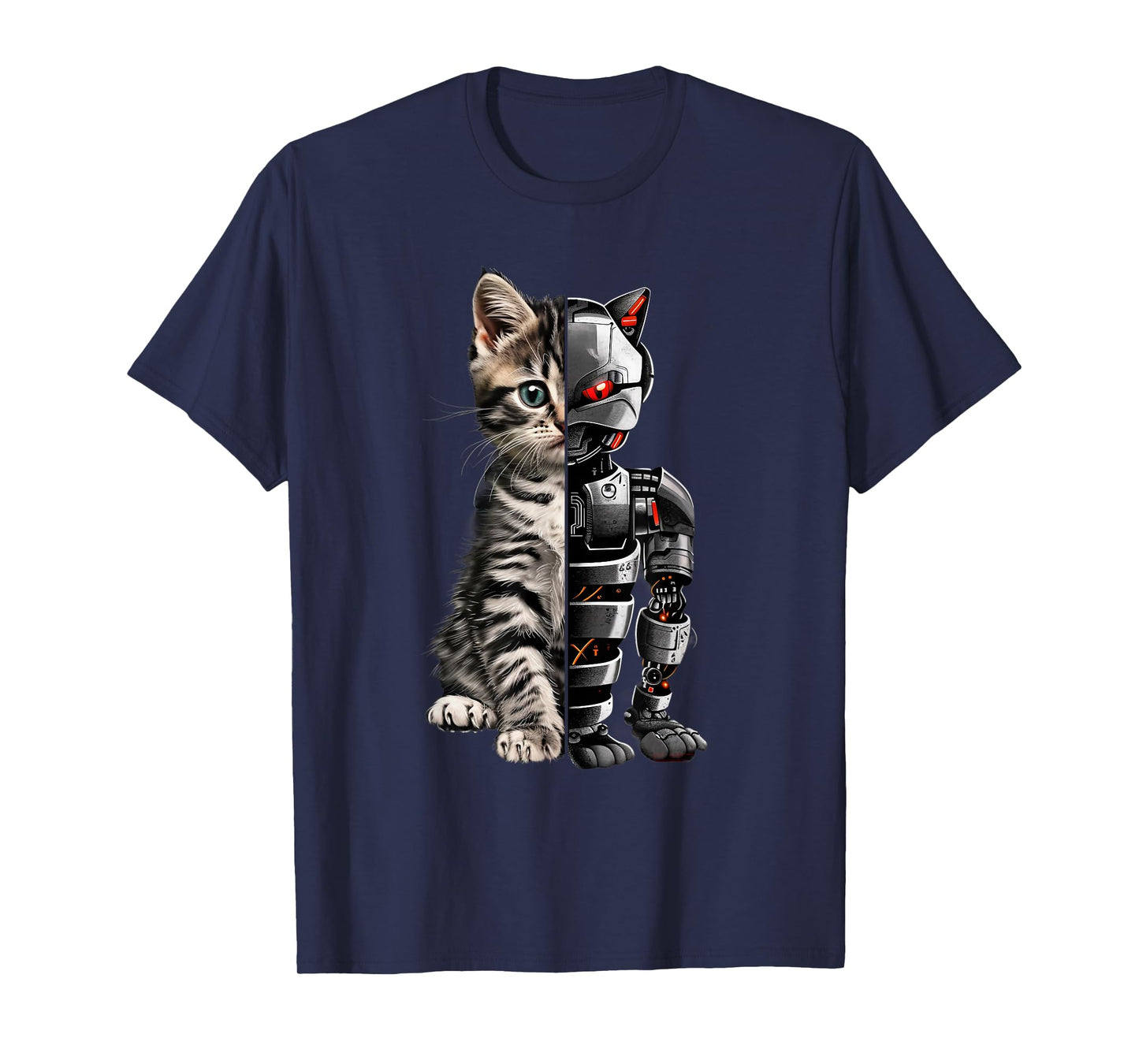 Funny Cat Robot Animal Lover Cyborg Cat Robot Cat T-Shirt
