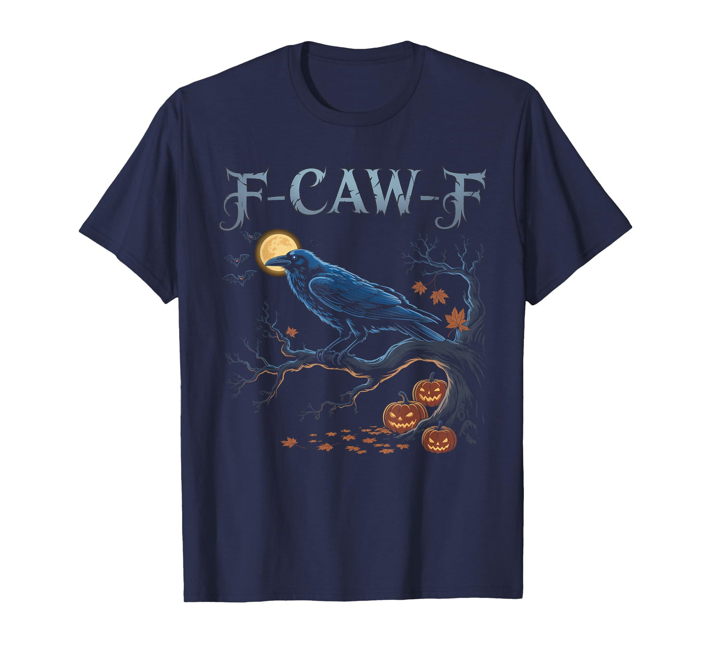 Black Crow, F-Caw-F Funny Black Bird Moon Gothic Adult Humor T-Shirt