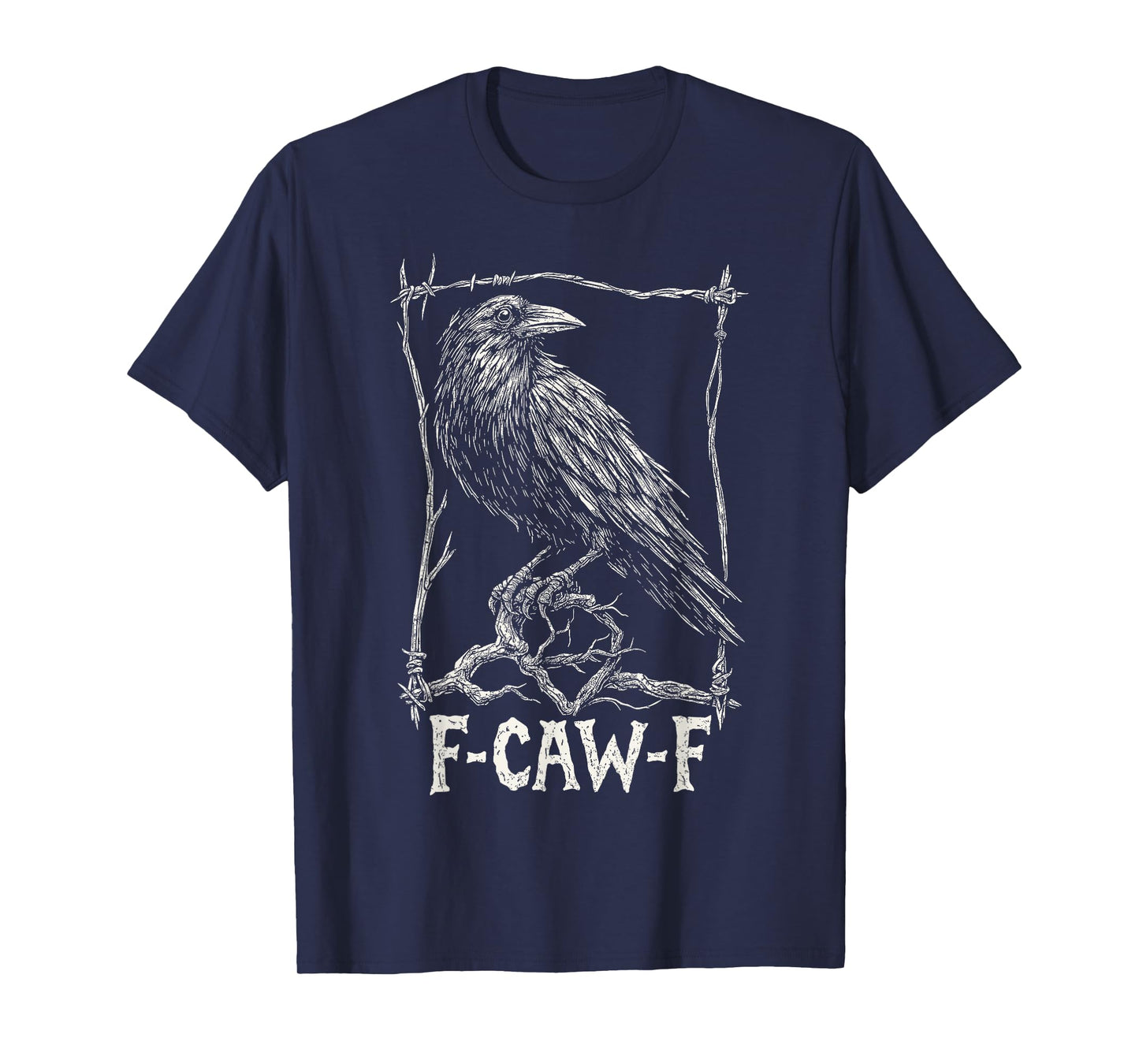 Black Crow, F-Caw-F Funny Black Bird T-Shirt