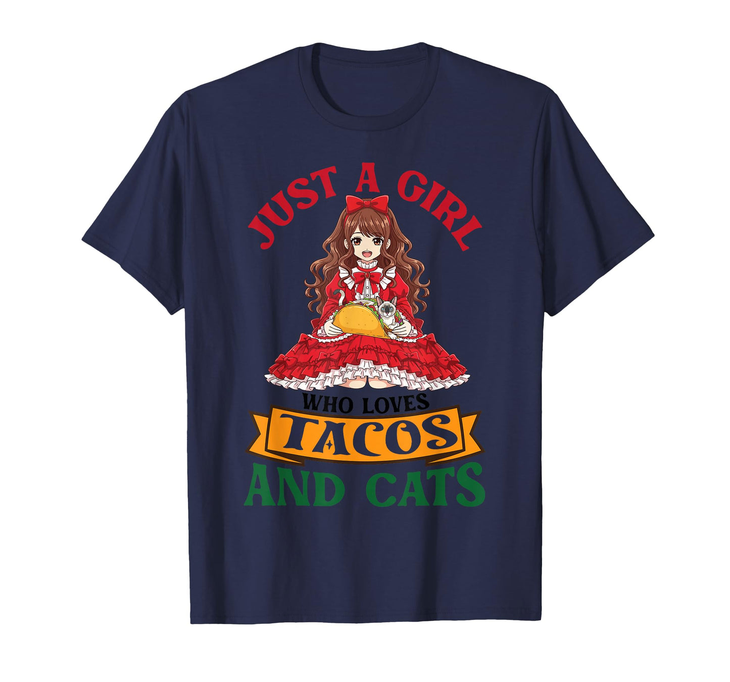 Just A Girl Who Loves Tacos and Javanese Cats Mother Mommy T-Shirt