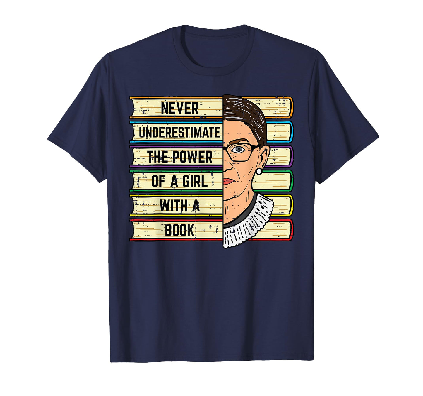 Never Underestimate Girl Read Book Reading Librarian Women T-Shirt