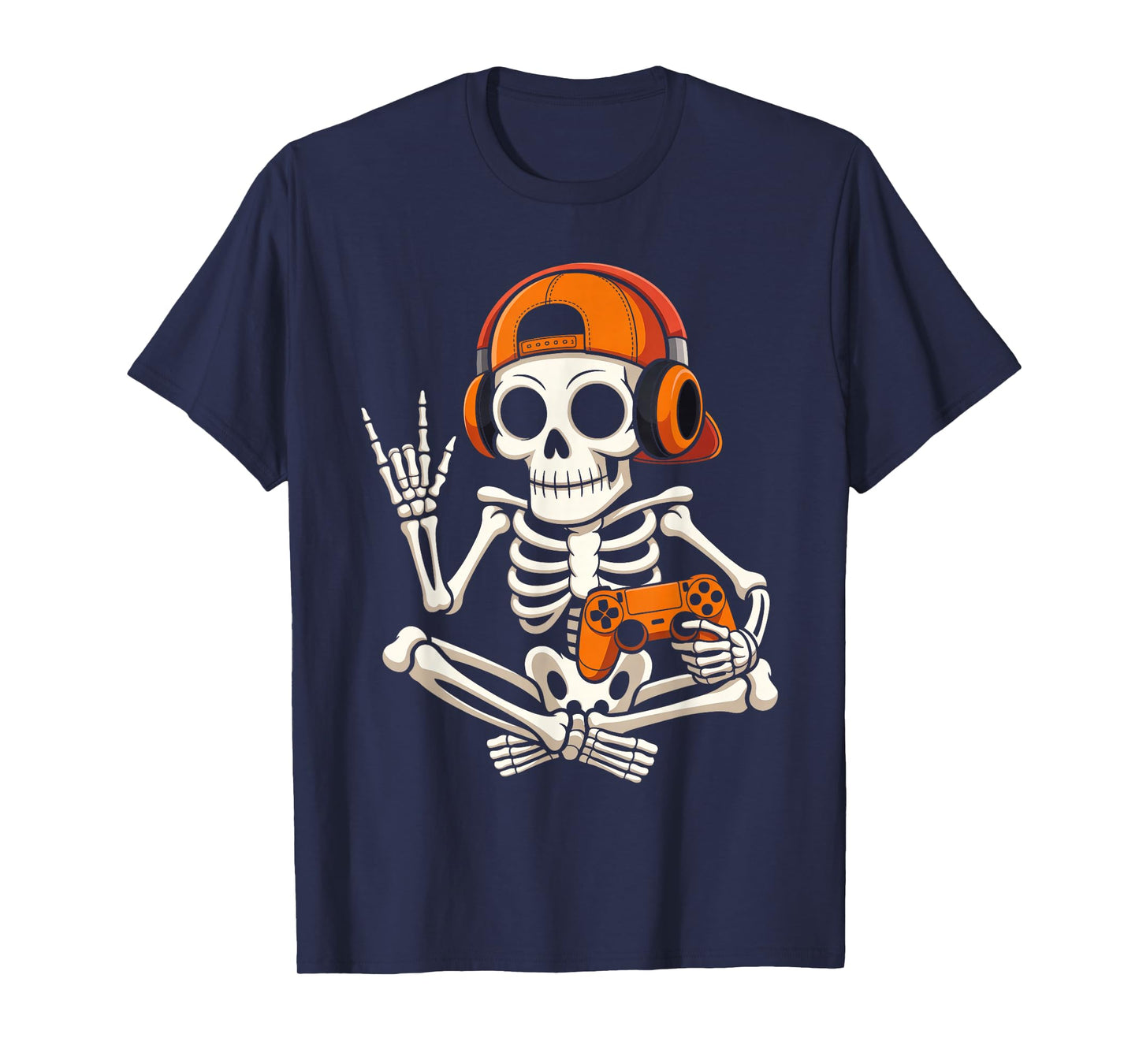 Halloween Shirts Cool Teen Boy Skeleton Gaming Men Halloween T-Shirt