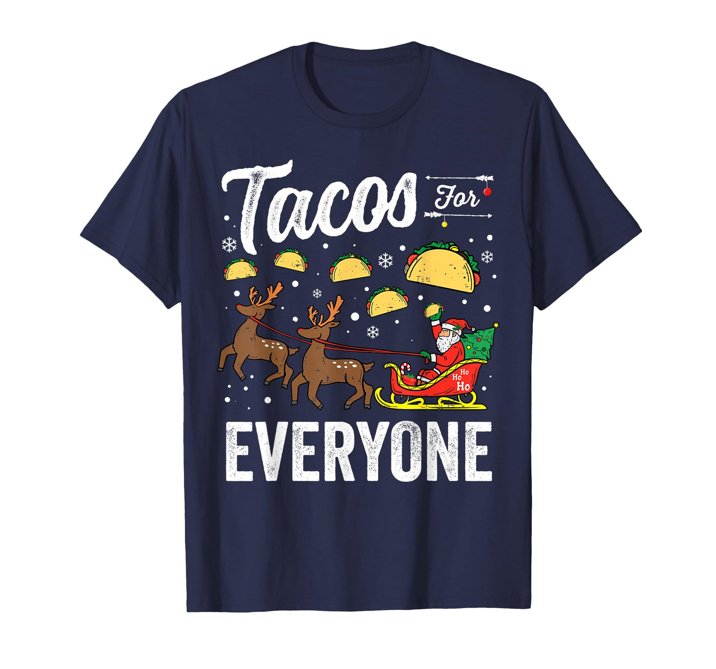 Tacos for everyone Christmas Taco Funny Xmas Santa Family T-Shirt
