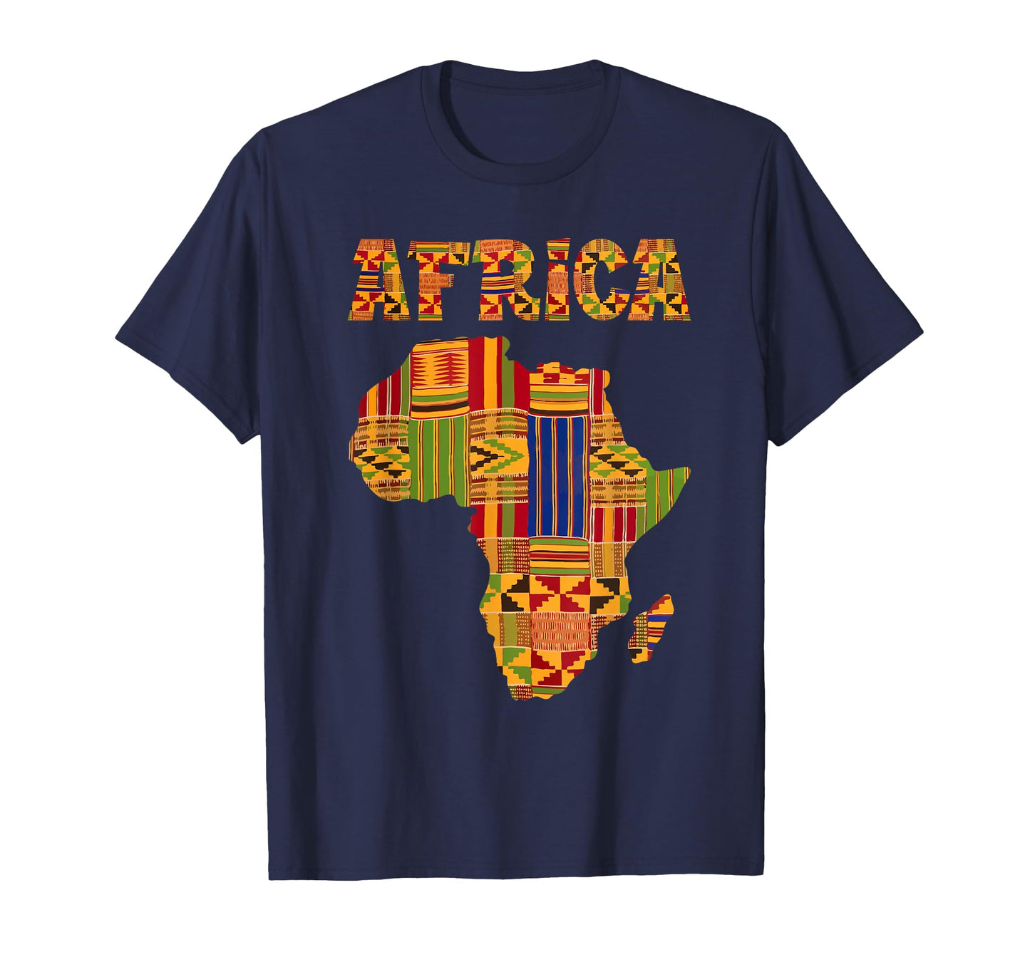 Cool Africa Map Kente Cloth Gift For Men Women African Lover T-Shirt