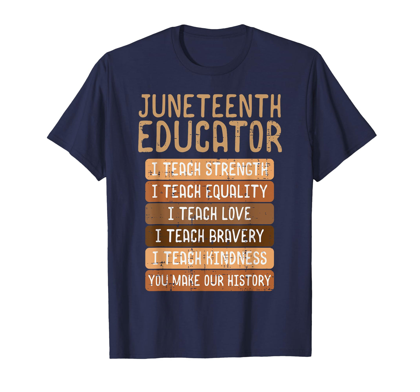 Juneteenth Educator Teach Strength Melanin Teacher Men Women T-Shirt
