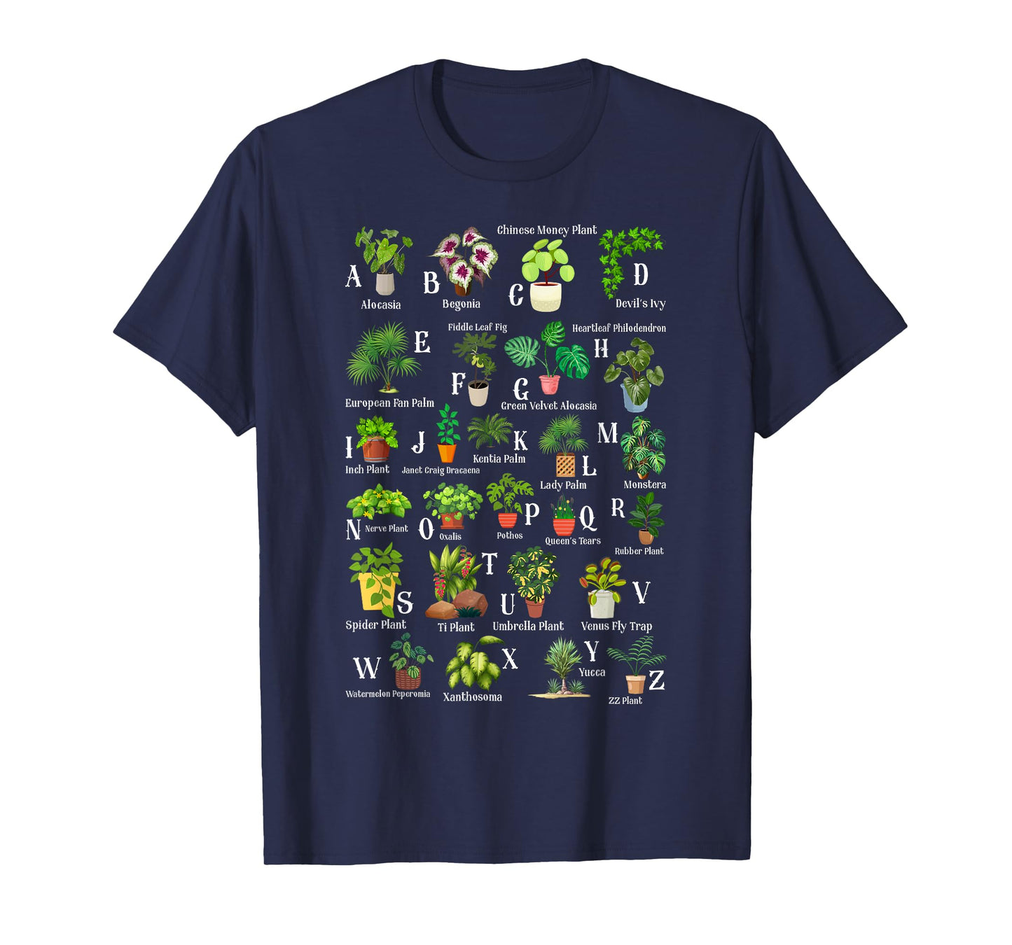 Plant Alphabet Learning ABCs Gardener Gardening Lover T-Shirt