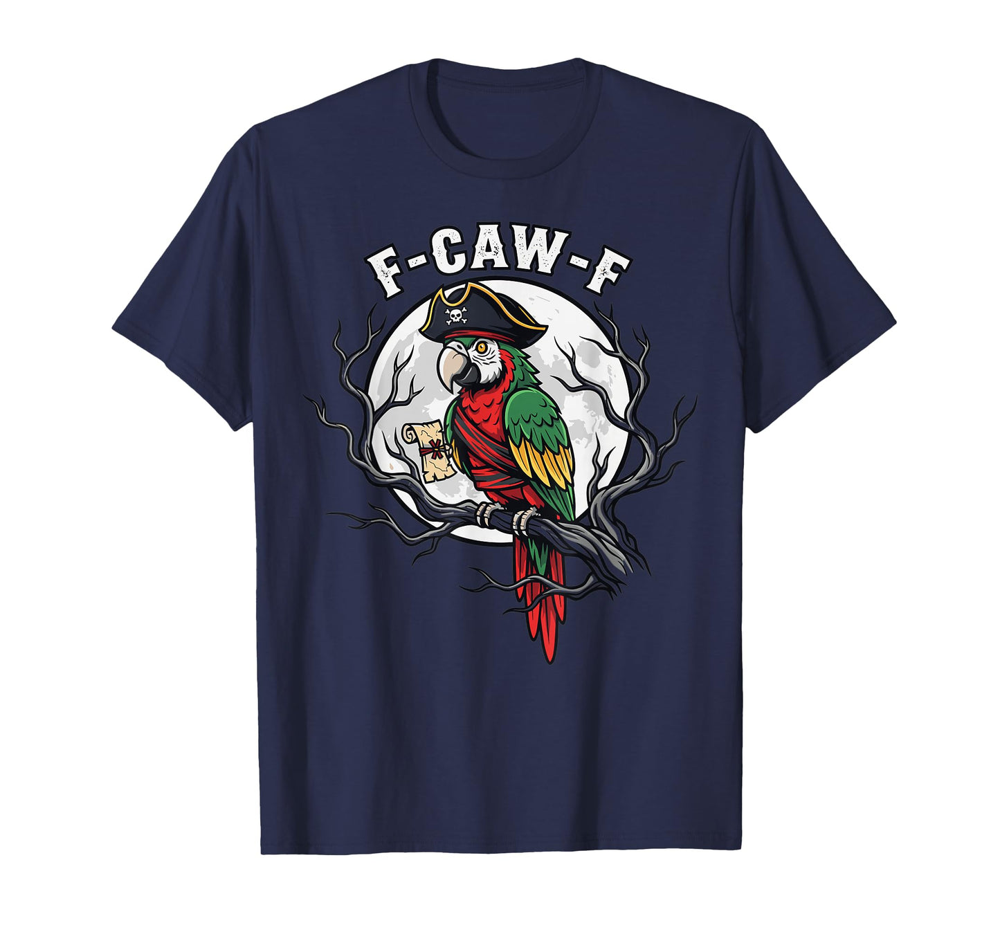 Pirate Parrot Moonlight F Caw F Halloween Costume T-Shirt
