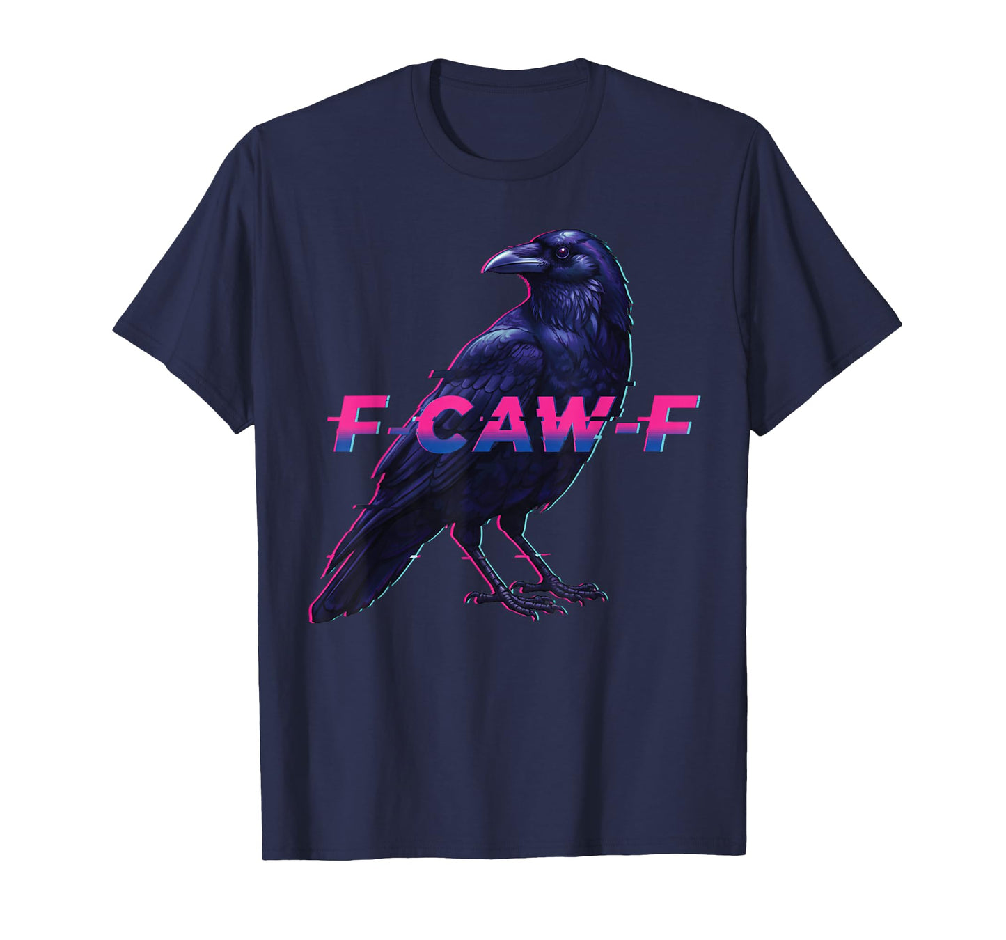 F-Caw-F Black Crow Funny Black Bird Moon Gothic Adult Humor T-Shirt