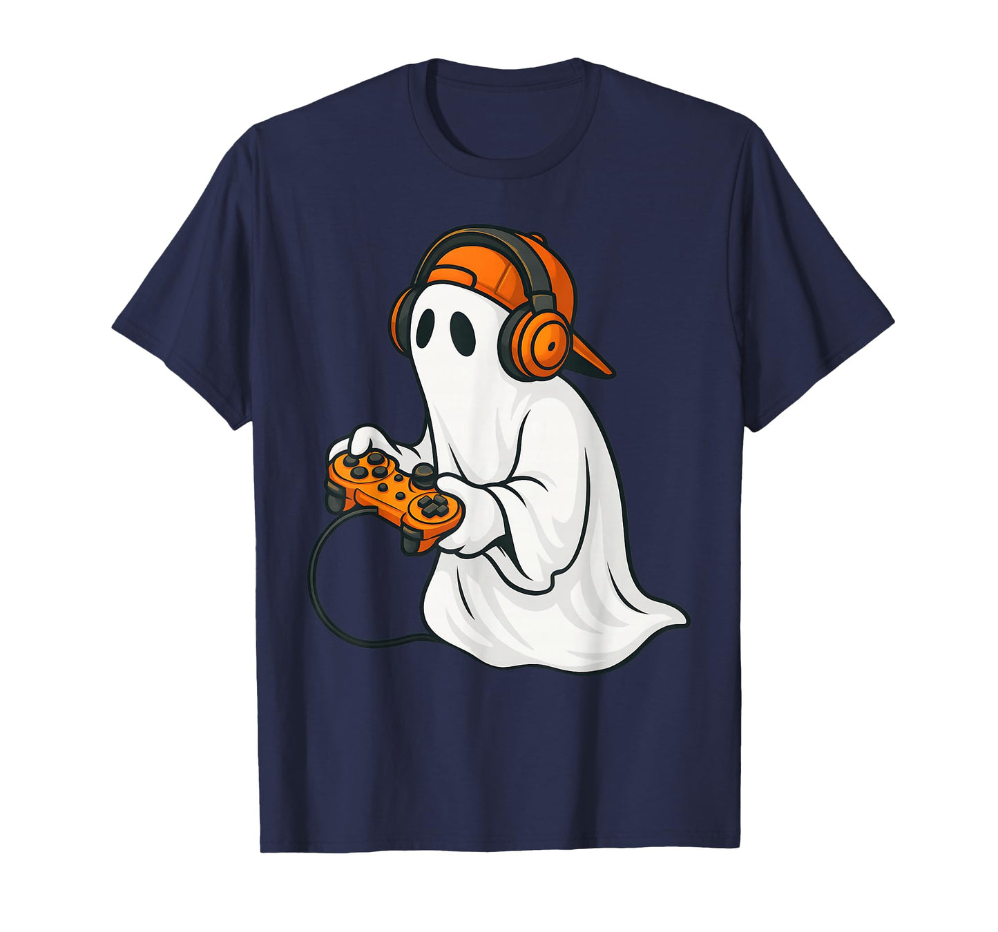 Halloween Scary Ghost Gamer Funny Video Gaming Boys Men Kids T-Shirt