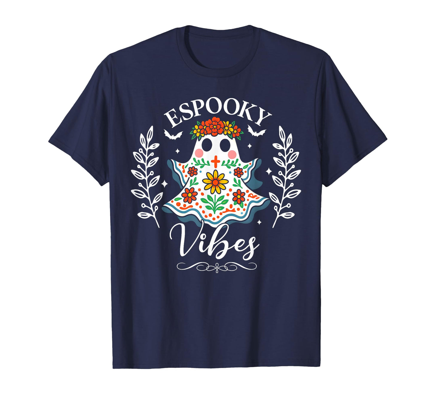 Espooky Vibes Maestra Halloween Spanish Mexican Teacher T-Shirt