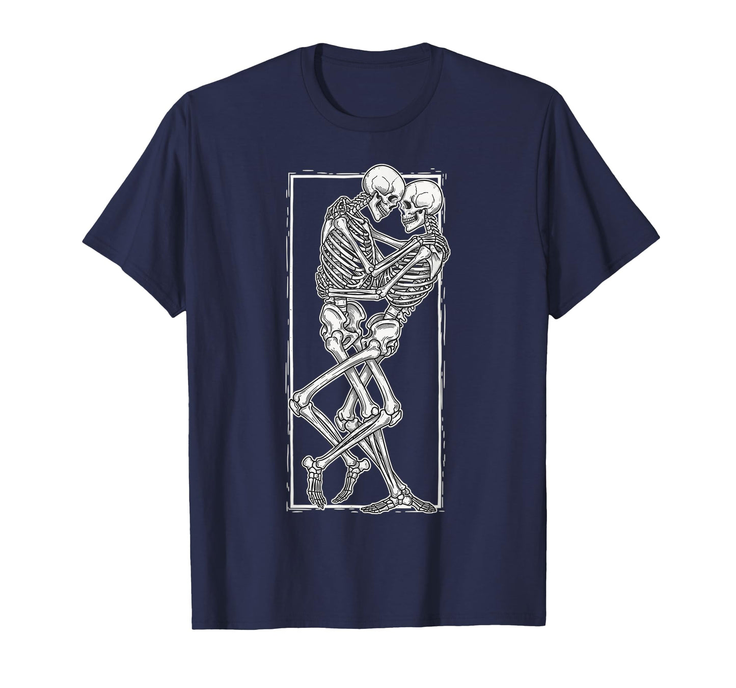 Romantic Skeleton Couple Halloween Gothic Love T-Shirt