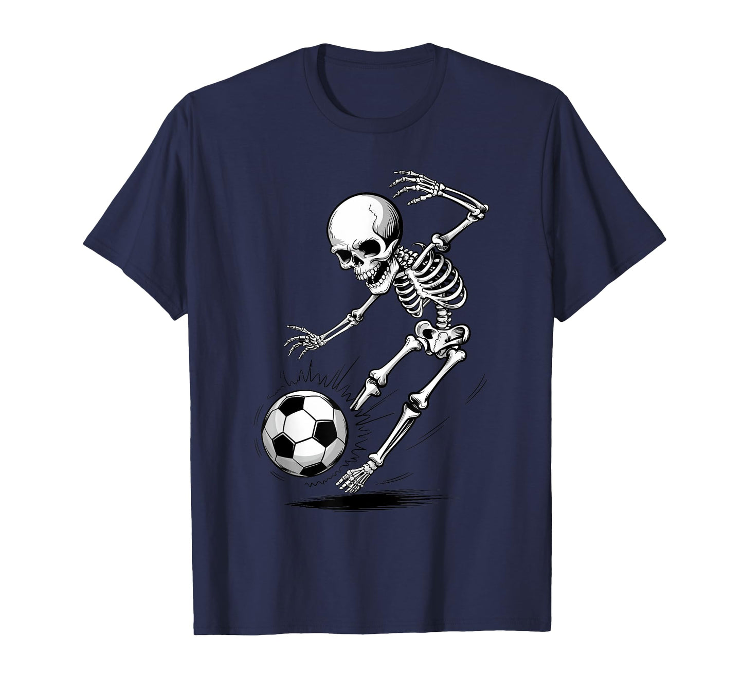 Skeleton Soccer Halloween Costume Funny Boys Toddler Kids T-Shirt