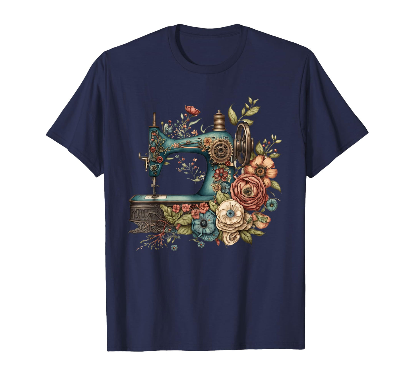 Floral Sewing Machine - Flower Seamstress Sewing Machine T-Shirt