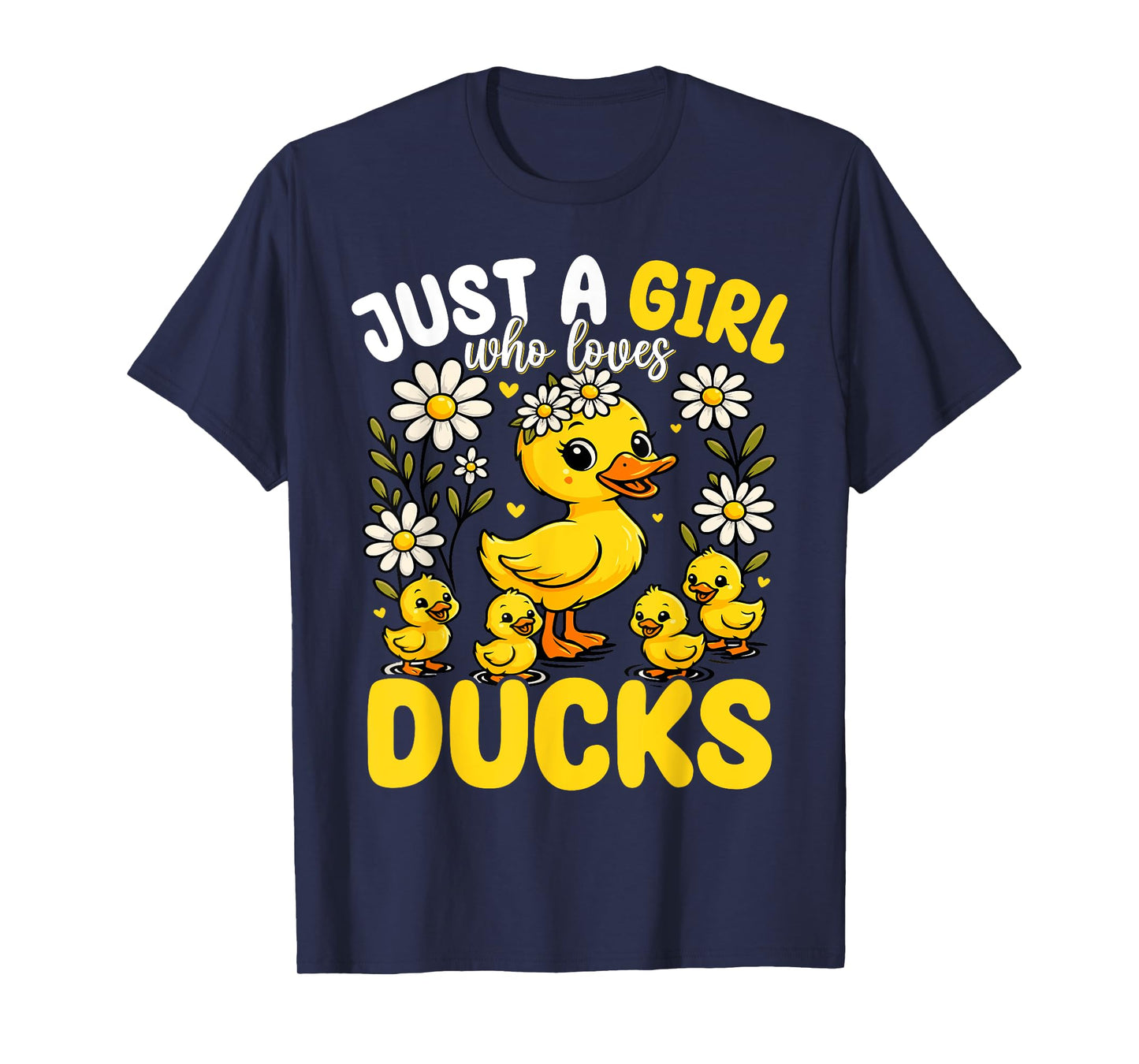 Cute Duck Lover Girls Kids Just A Girl Who Loves Ducks T-Shirt