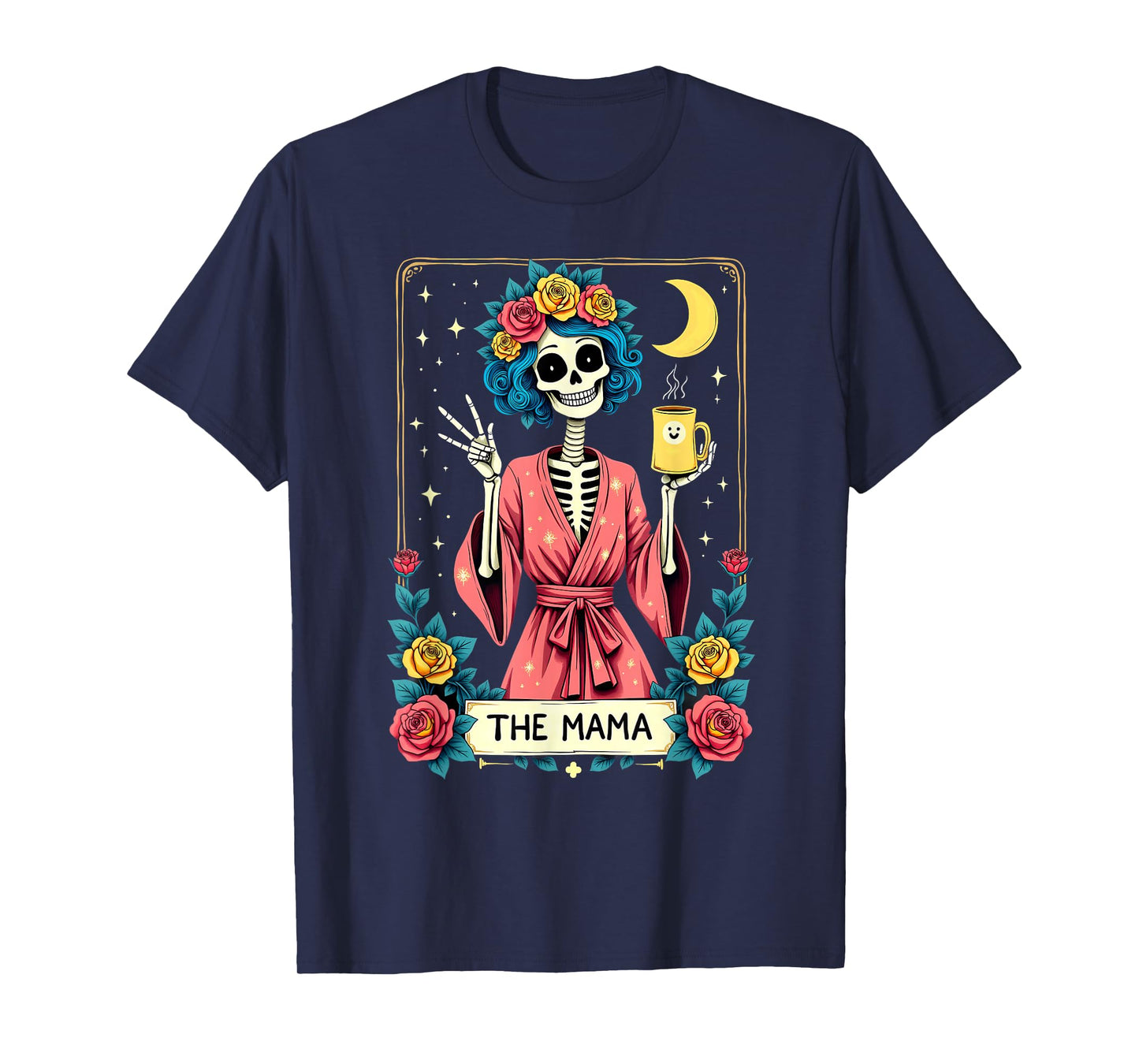 Gothic Tarot Card The Mama Skeleton Halloween T-Shirt