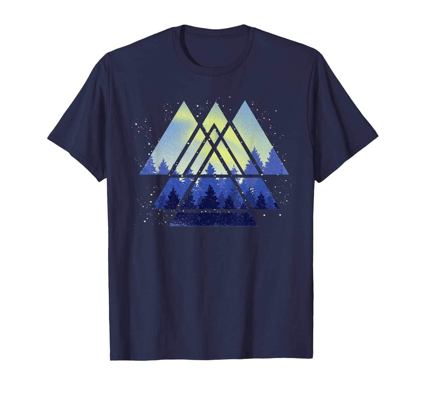 Geometric Triangle Outdoor Trees Forest Wildlife Nature T-Shirt