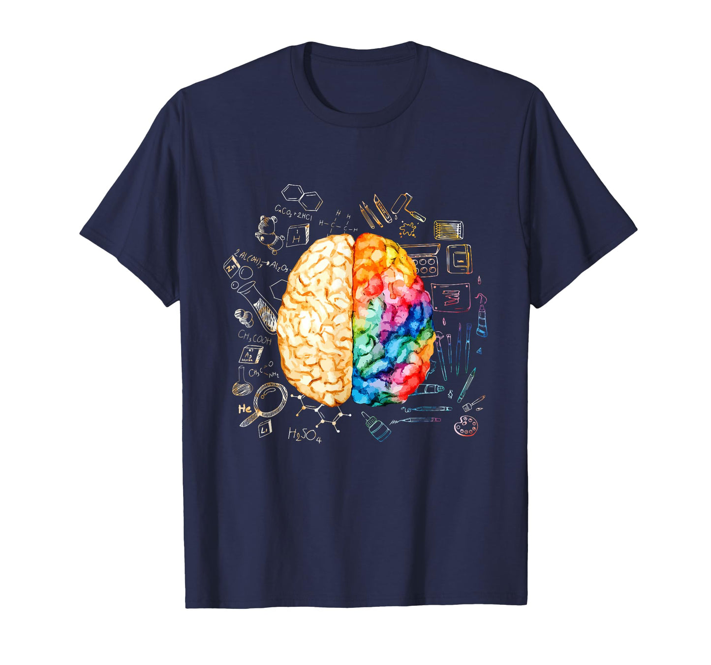 Diamond Deals LLC - Colorful Brain - Science And Art - Neuroscience Neurologist T-Shirt