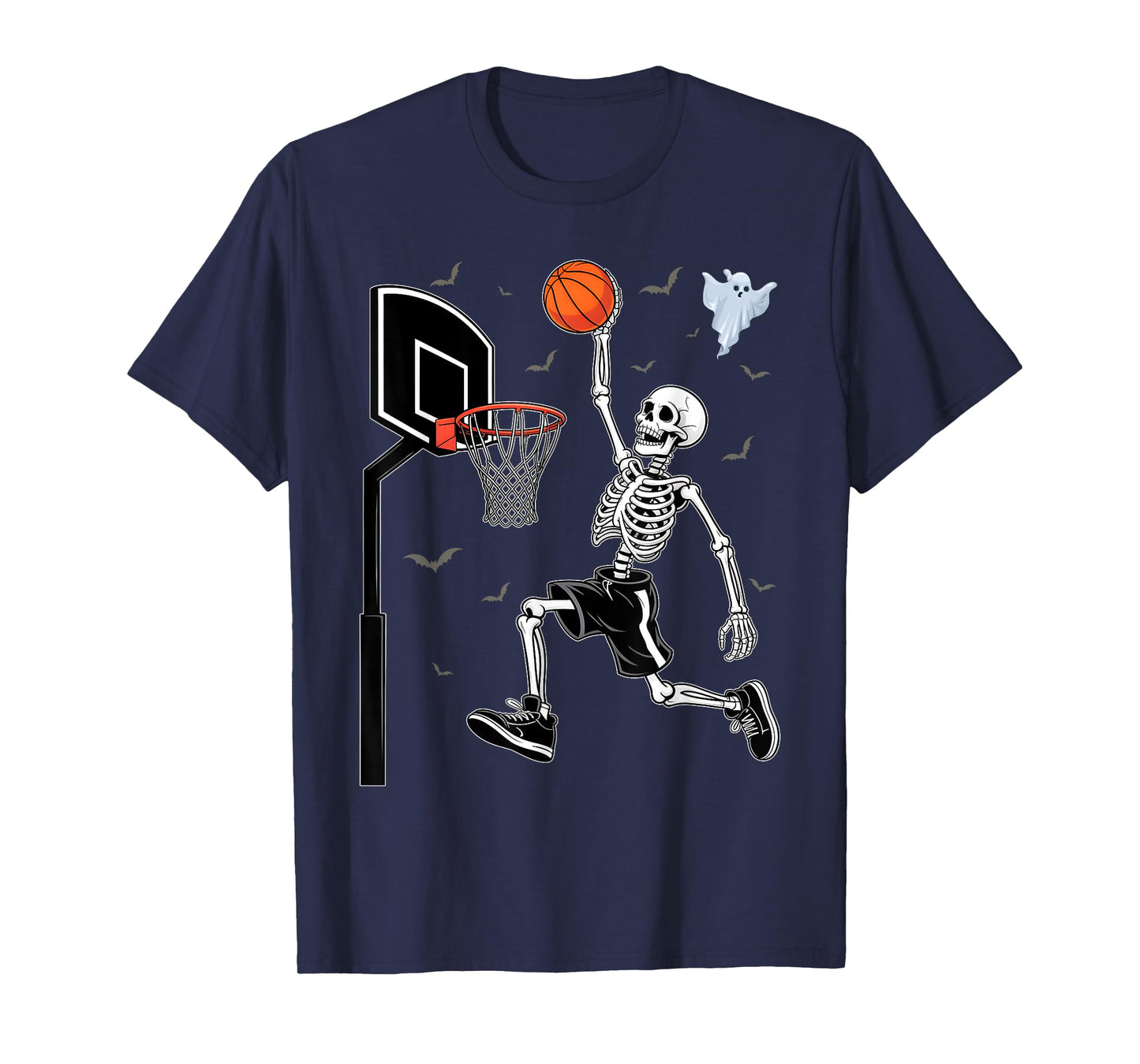 Halloween Skeleton Basketball Player T-Shirt