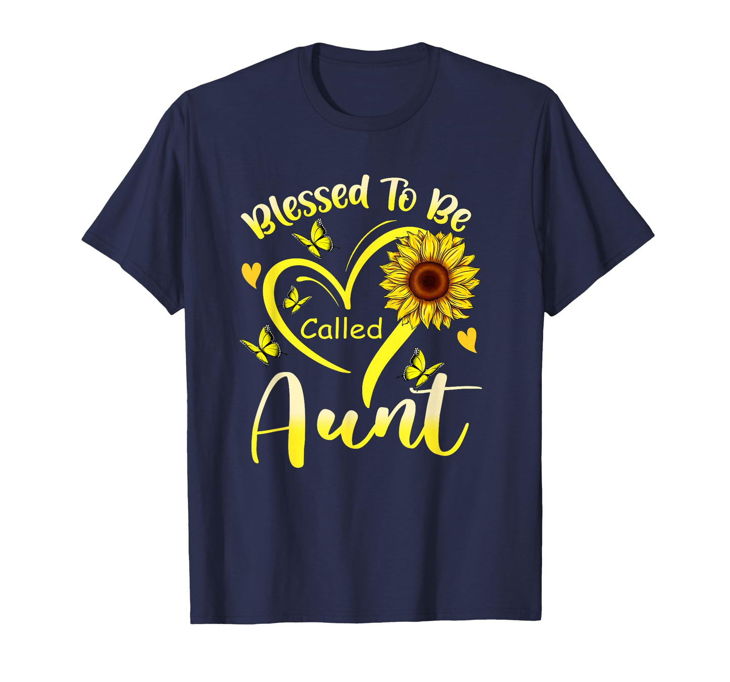 Blessed to Be Called Aunt Sunflower Cute Floral Mothers Day T-Shirt