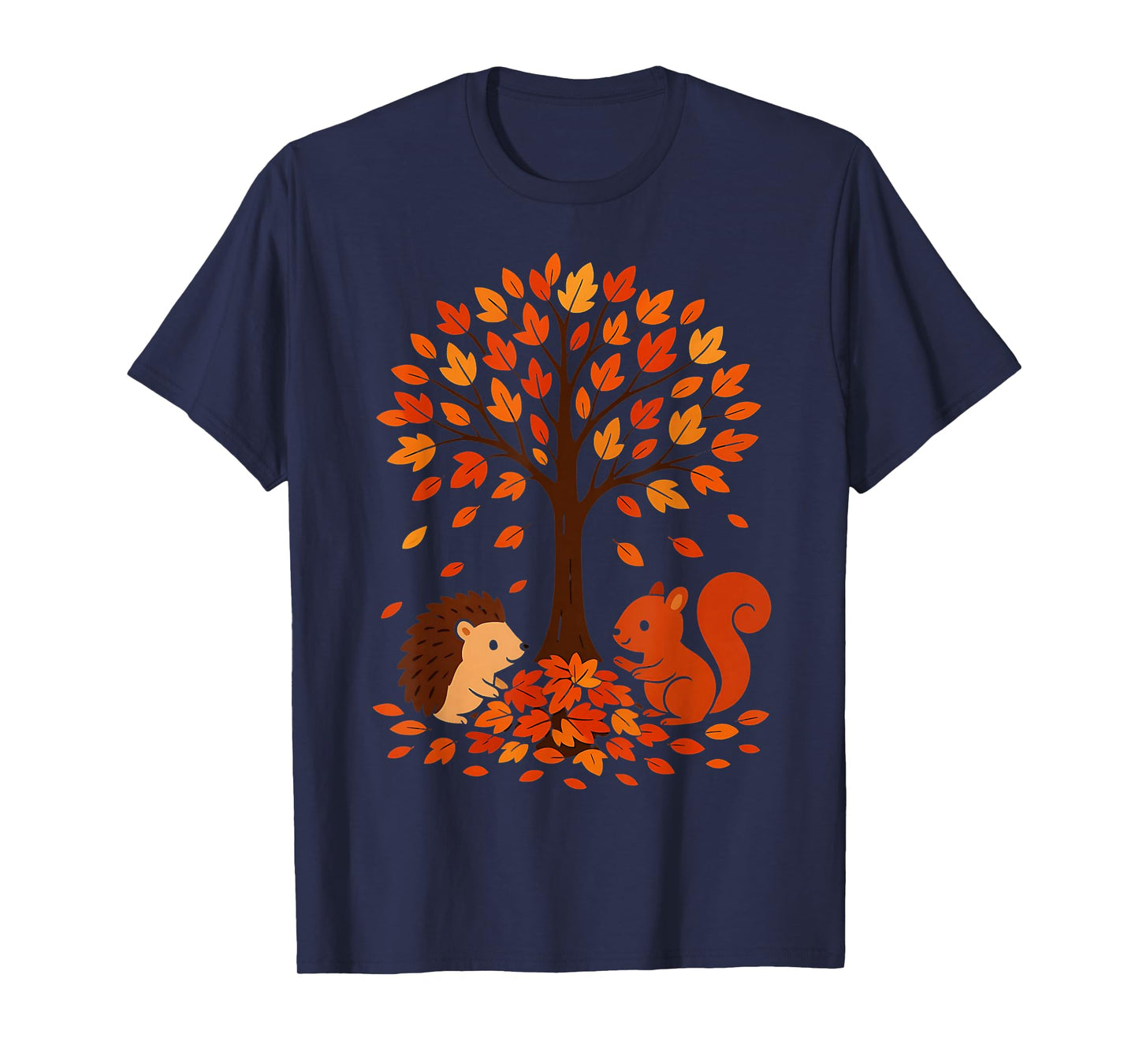 Autumn Fall Leaves Tree Forest Creatures Mens Womens Kids T-Shirt