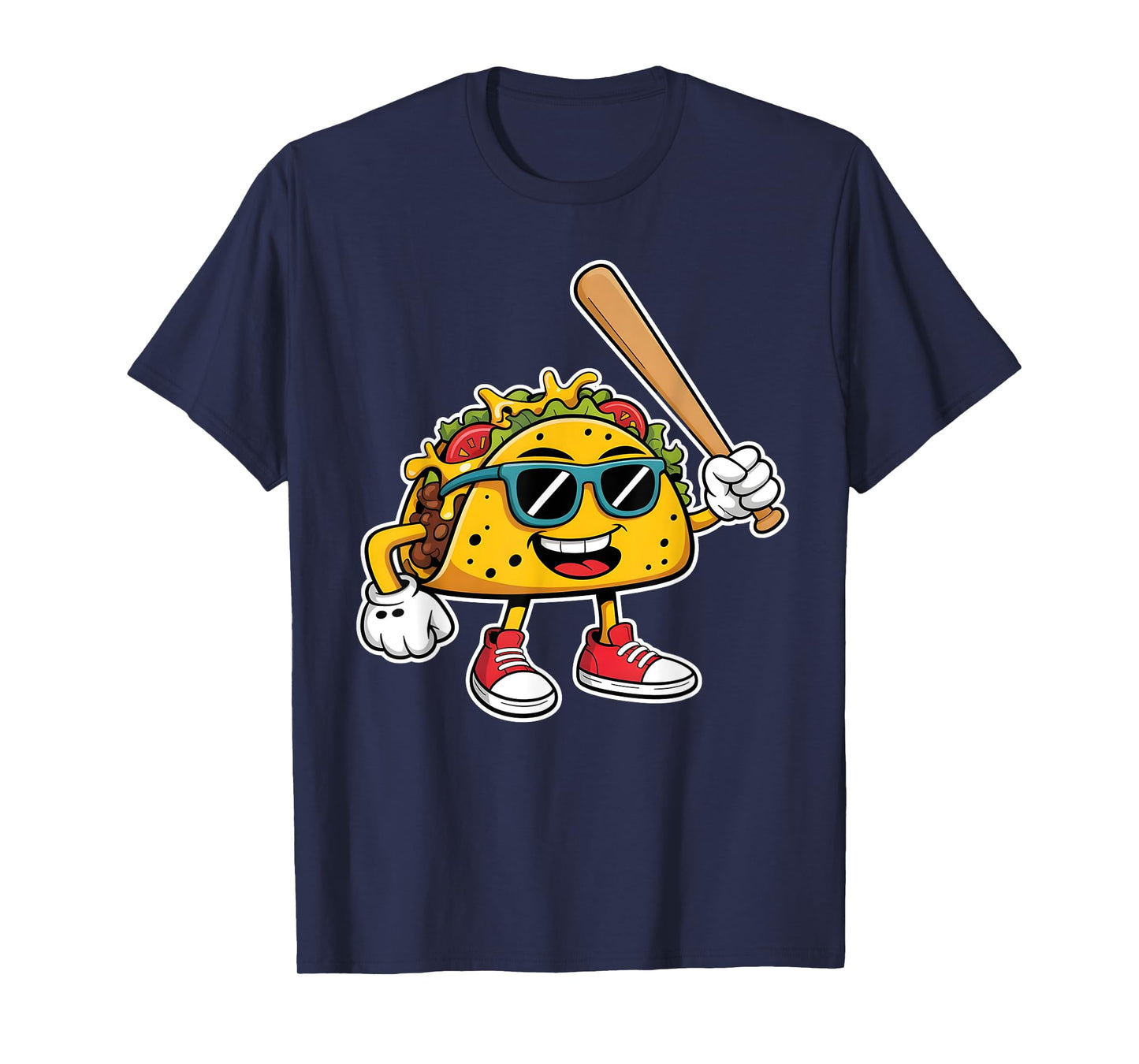 Funny Taco Playing Baseball Mexican Cinco De Mayo Kids T-Shirt