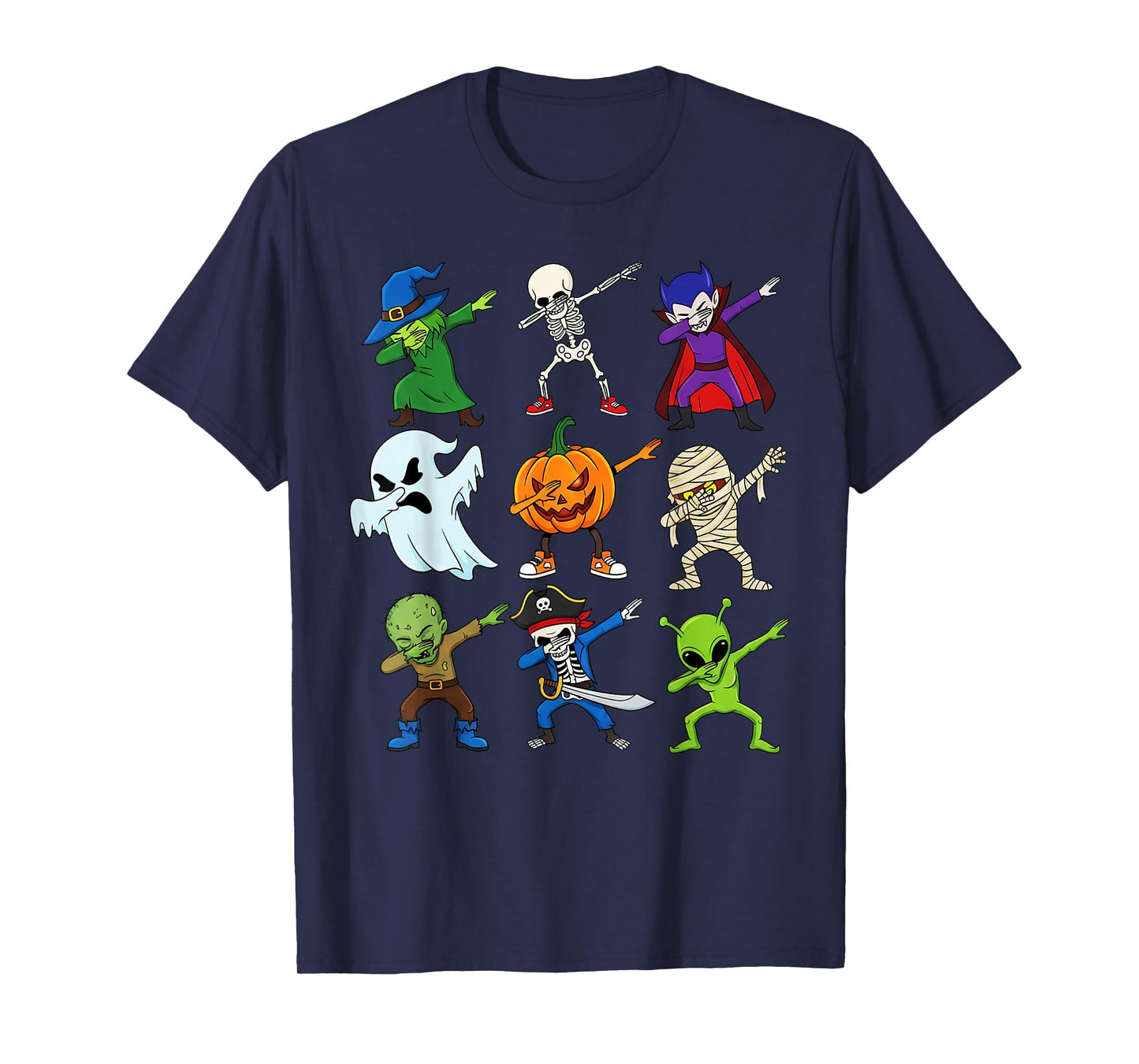 Dabbing Halloween Boys Skeleton Toddler Kids Scary Pumpkin T-Shirt