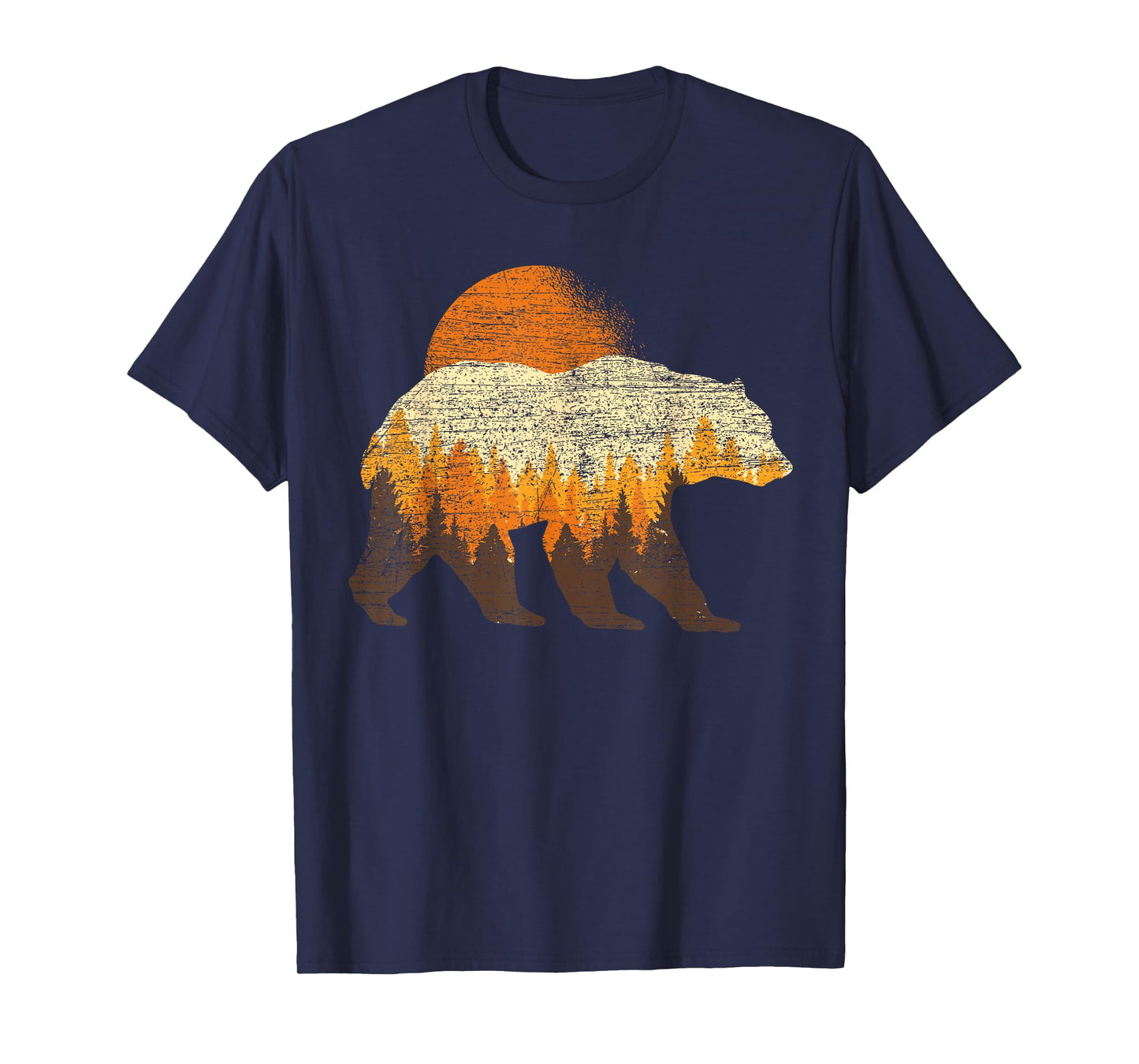Outdoor Nature Full Moon Trees Wildlife Forest Animal Bear T-Shirt