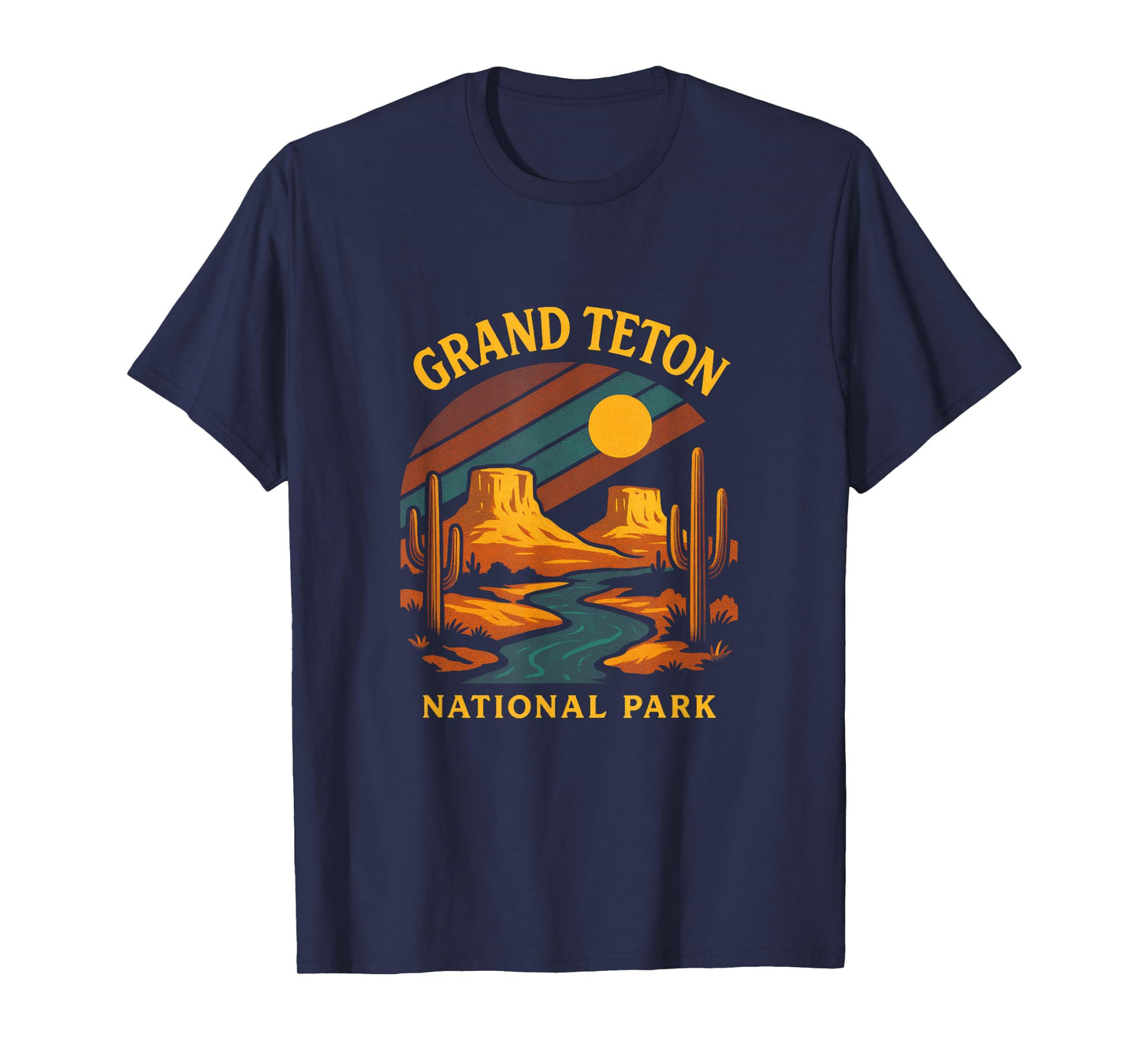 Grand Teton - Vintage Retro Nature Wyoming T-Shirt