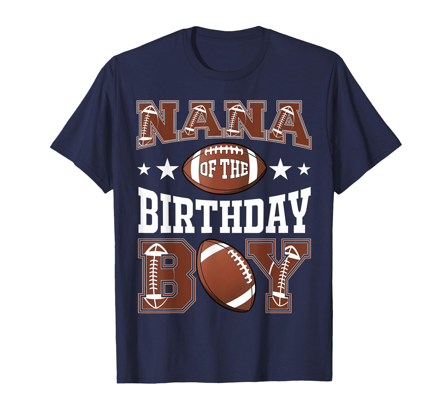 Nana Of The Birthday Boy Football Game Day T-Shirt
