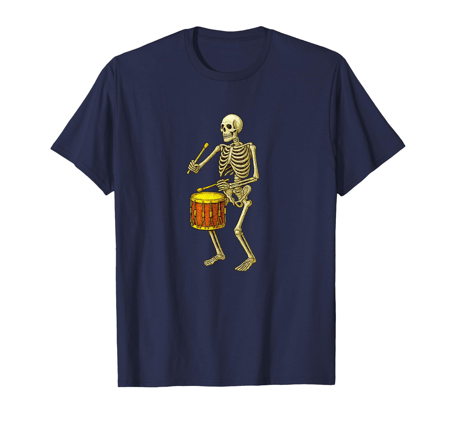 Skeleton Playing Drums Drummer Drumming Band Orchestra T-Shirt