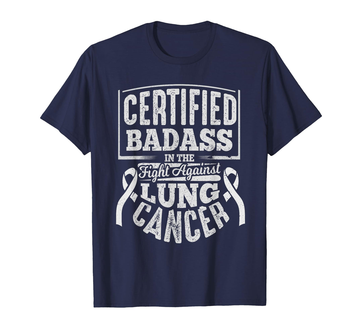 Badass Lung Cancer Awareness T Shirt Women Men Gifts T-Shirt