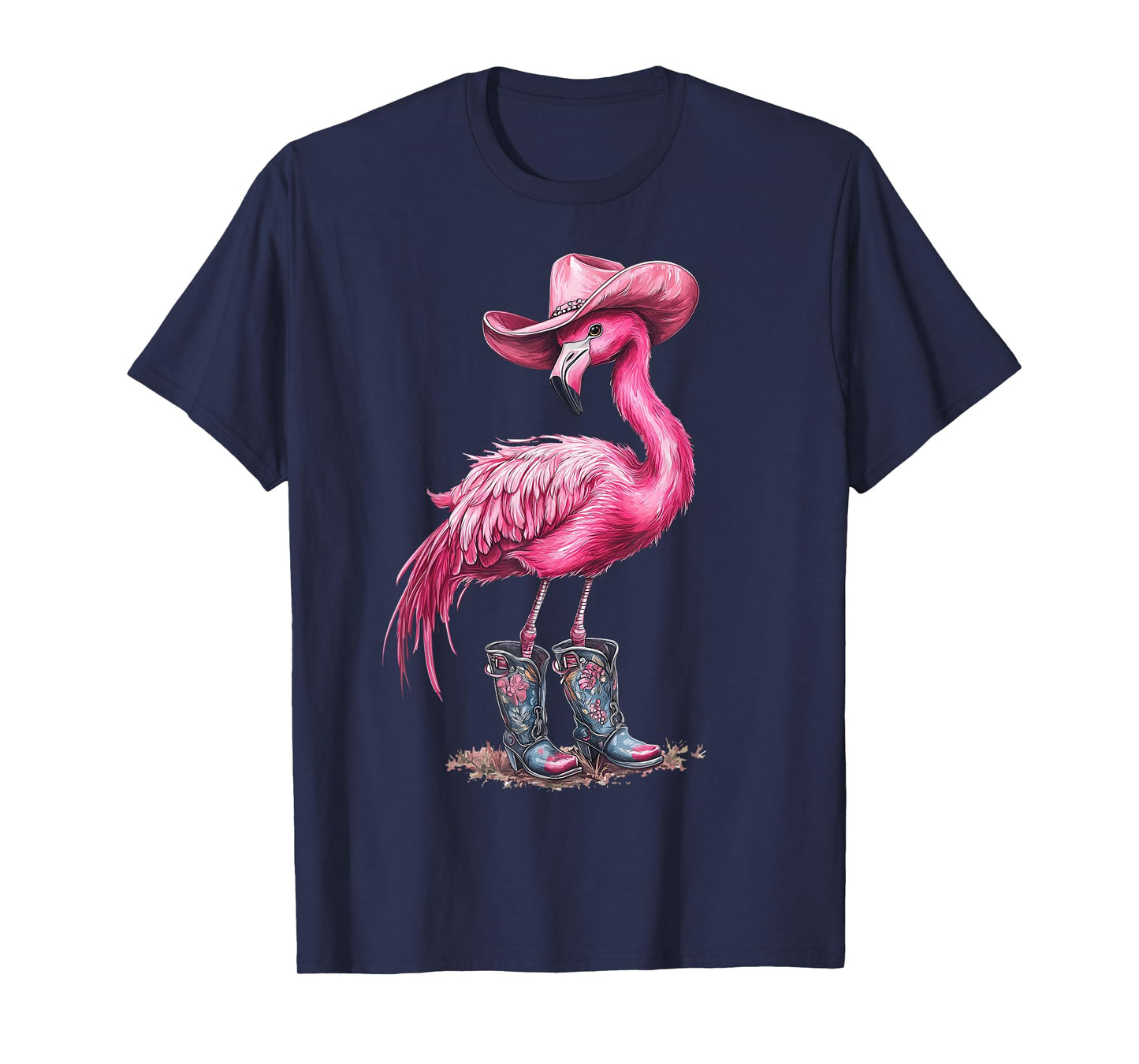 Flamingo Cowgirl Tropical Birds T-Shirt