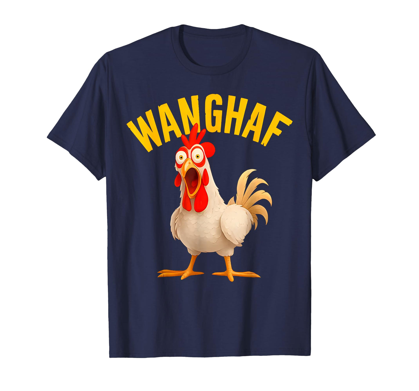 WANGHAF Funny F-Caw-F Chicken Humor Quote Rooster Meme T-Shirt