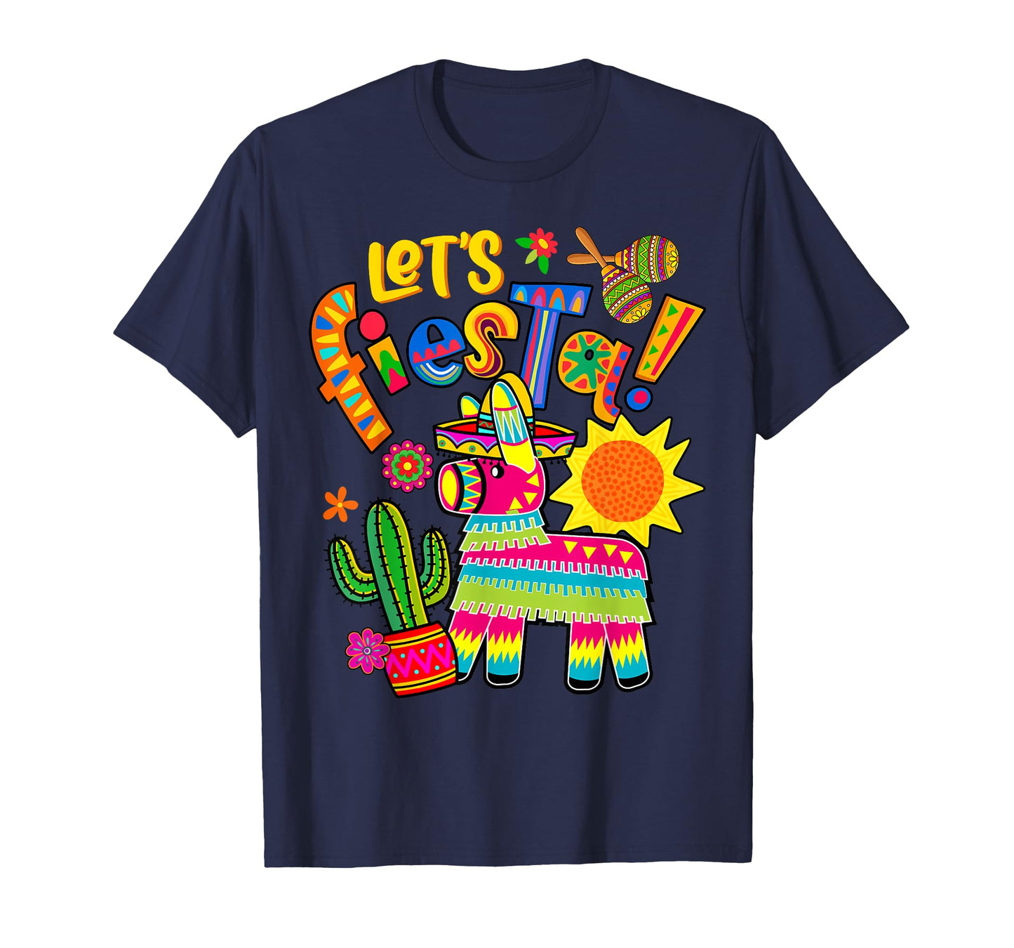 Let's Fiesta Cinco De Mayo Camisa Mexicana Hombre Mexico T-Shirt