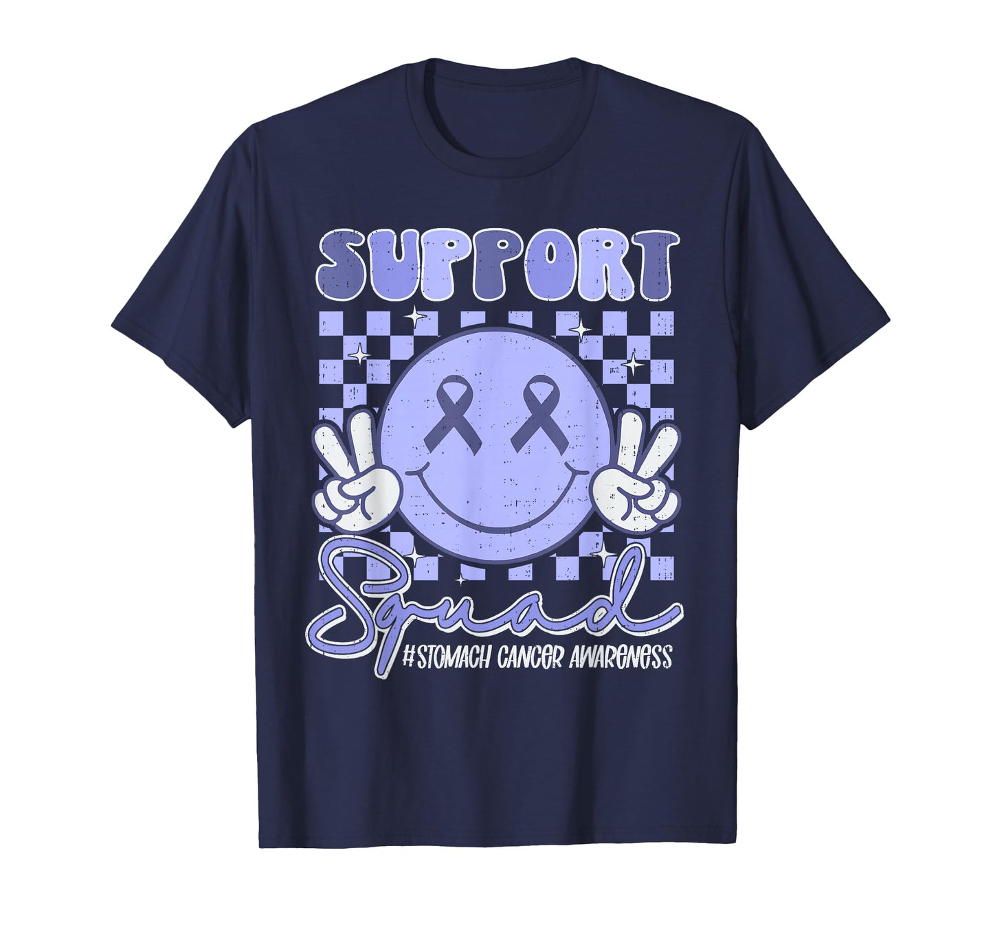 Support Stomach Cancer Awareness Ribbon Periwinkle Blue T-Shirt