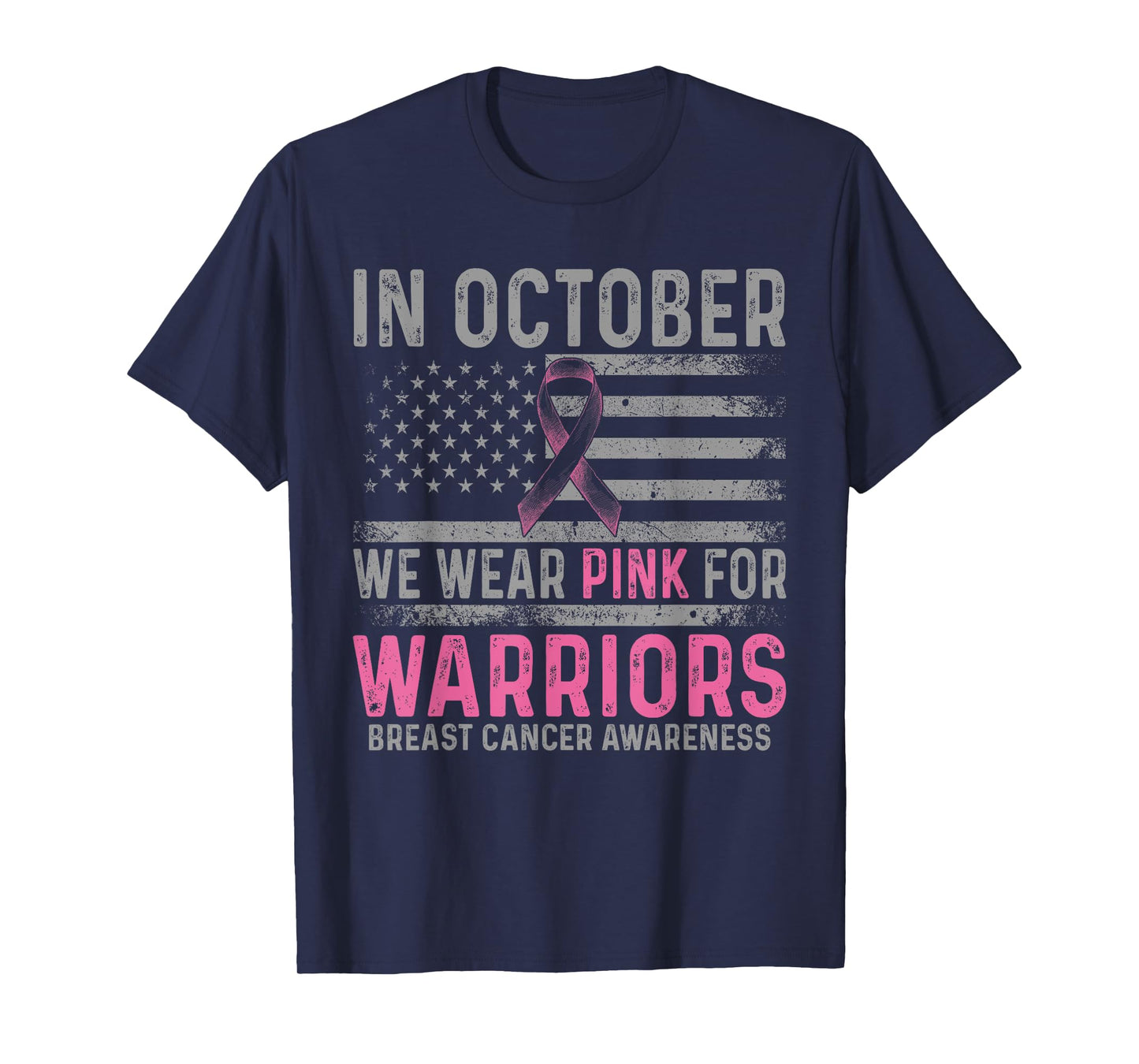 In october we wear pink making strides against breast cancer T-Shirt