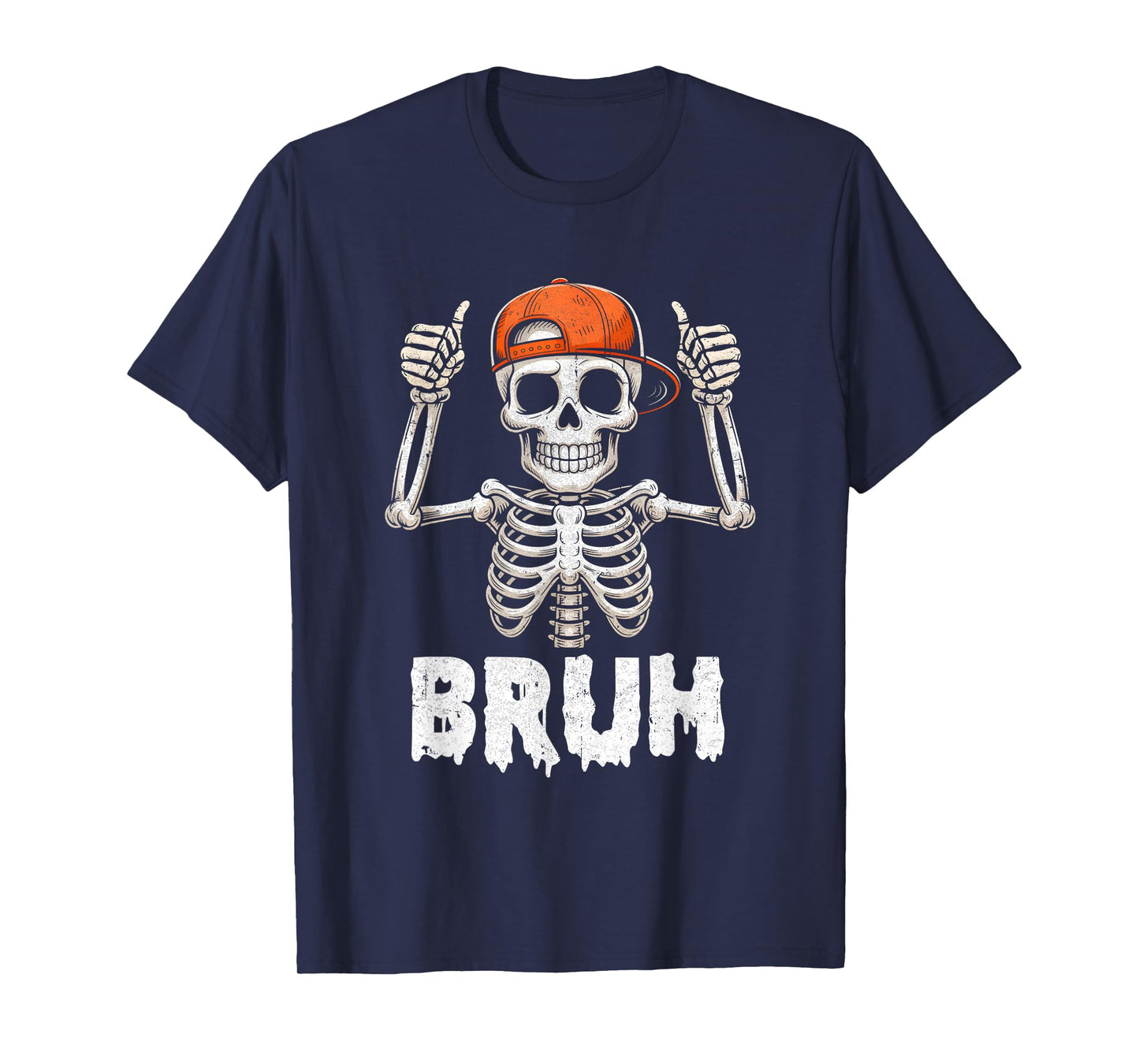 Skeleton Rock On Bruh Halloween for Men Boy Kids Funny T-Shirt