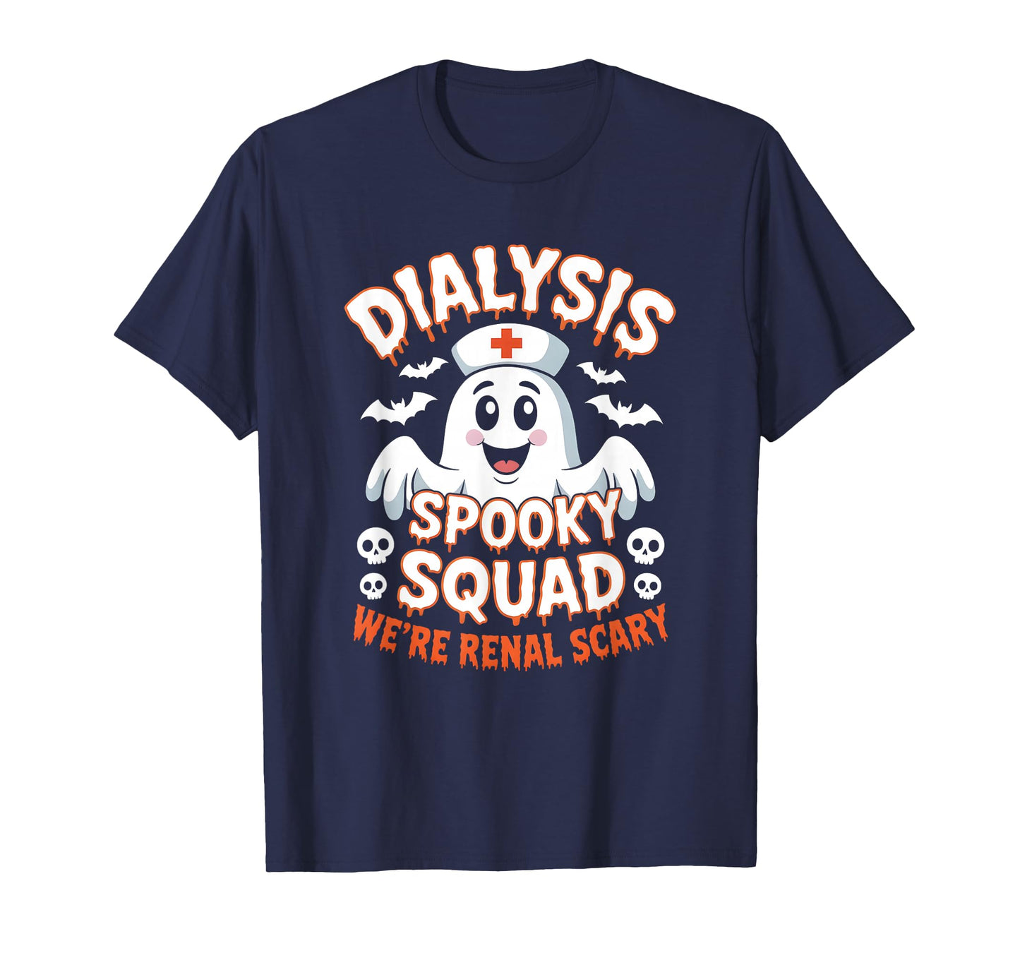 Halloween Dialysis Squad Nurse Tech Boo Crew Pumpkins T-Shirt