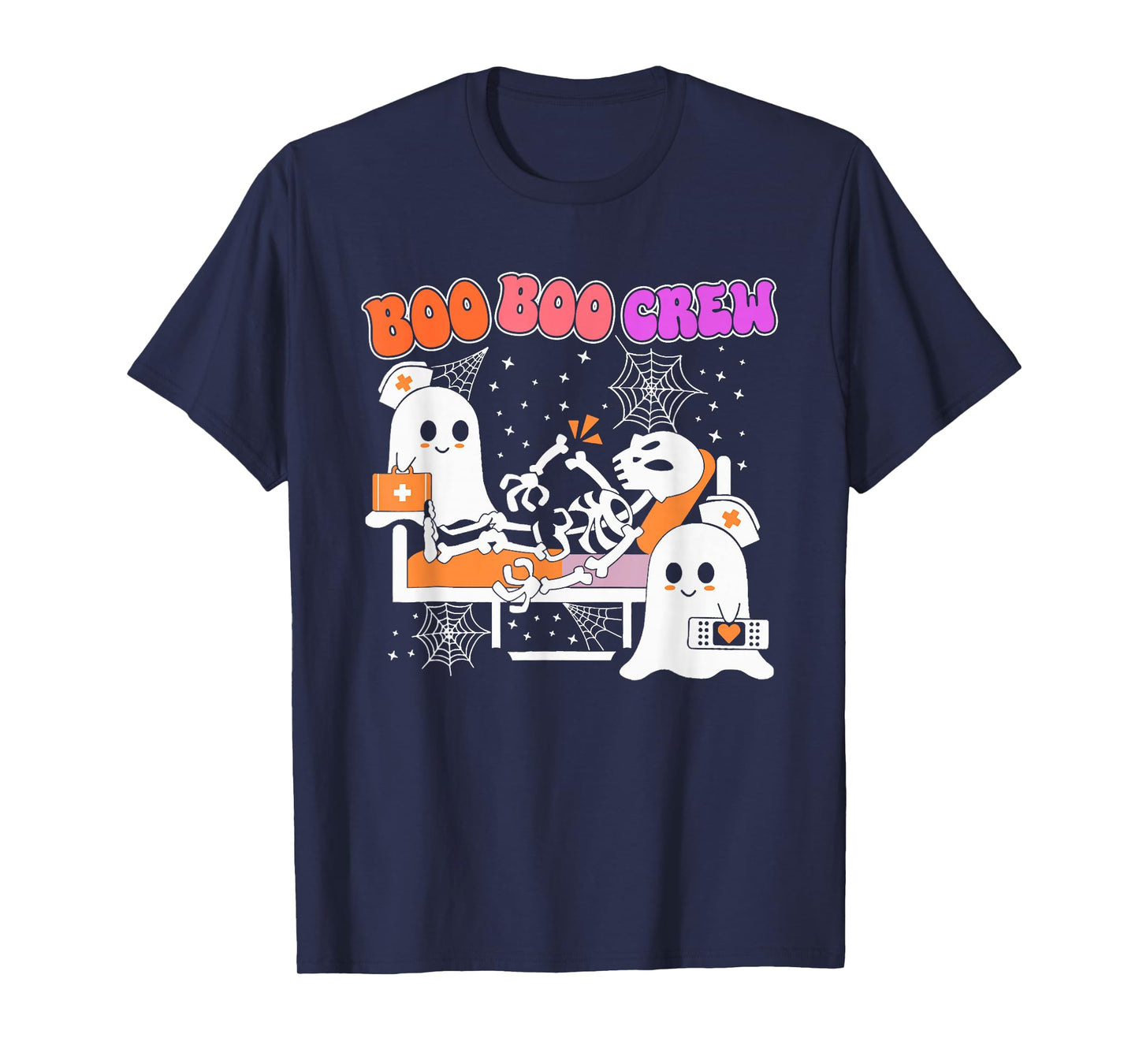 Boo Boo Crew Cute Ghost Nurses Halloween T-Shirt