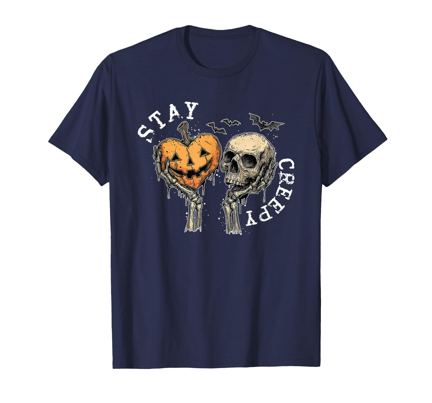 Stay Creepy, Retro Dripping Heart Halloween T-Shirt