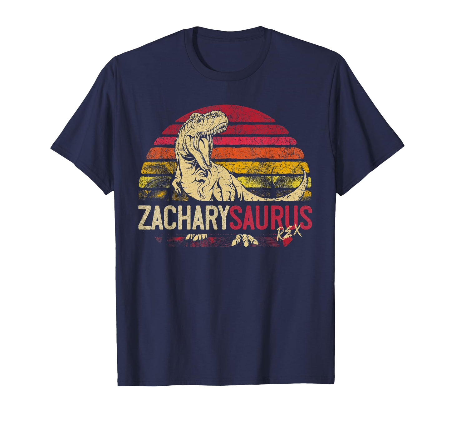 Zachary Saurus Funny Personalized Dinosaur T Rex Name Gift T-Shirt