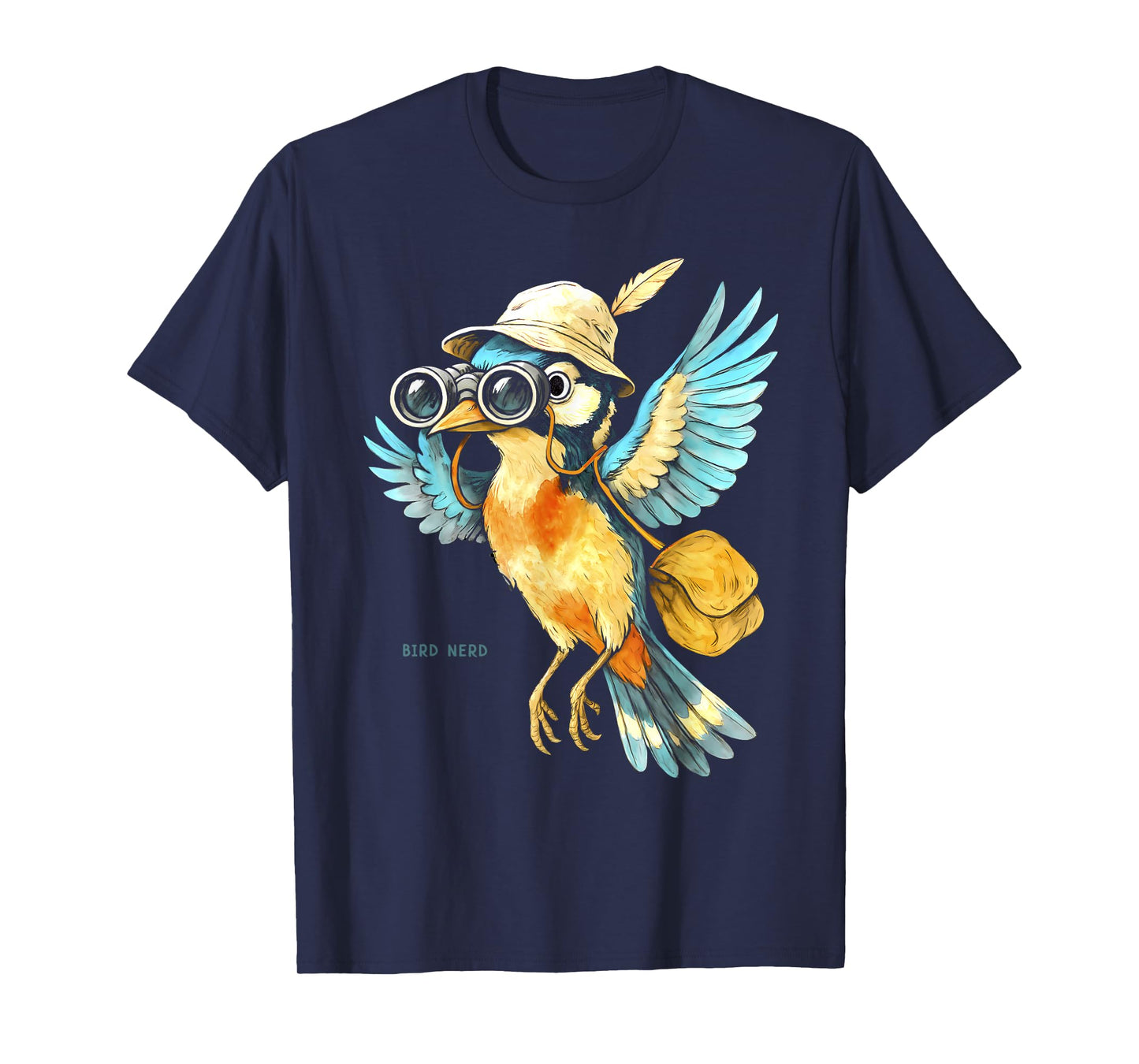 Bird Nerd Shirt Retro Birder Binoculars Nature Funny T-Shirt